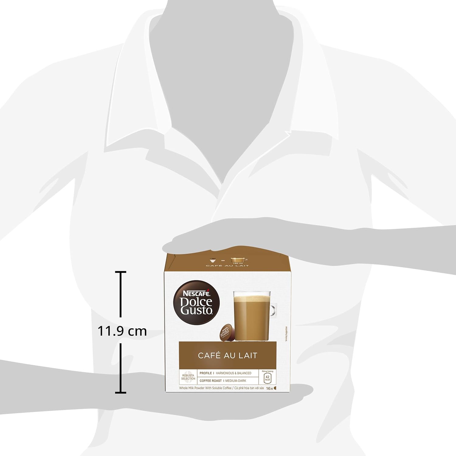 Nescafé Dolce Gusto Café au Lait Kaffeekapseln, Medium Roast, 3er Vorratspack (3 x 30 Kapseln)