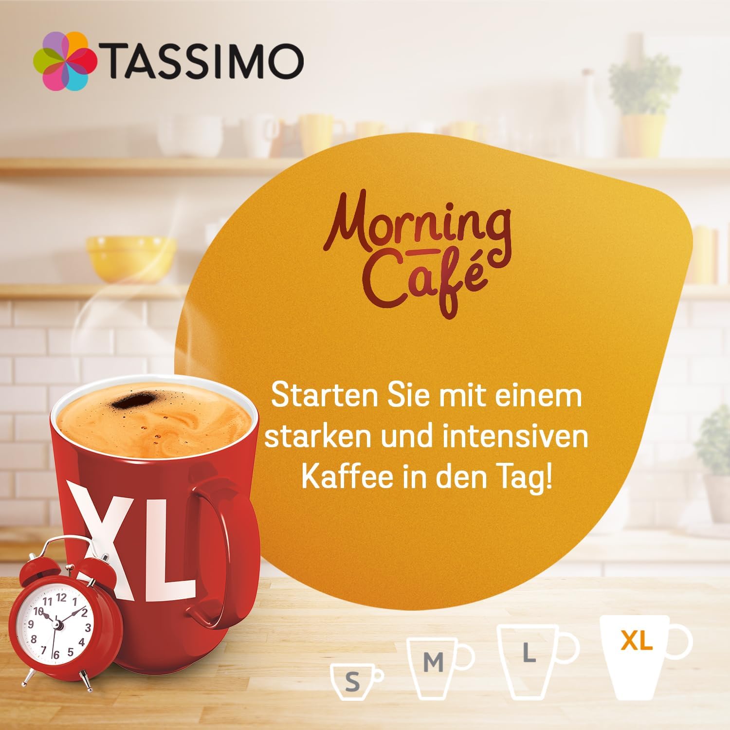 Tassimo Kapseln Morning Café XL Strong & Intense, Big Pack, 5 x 21 Pads, 105 Kaffeekapseln