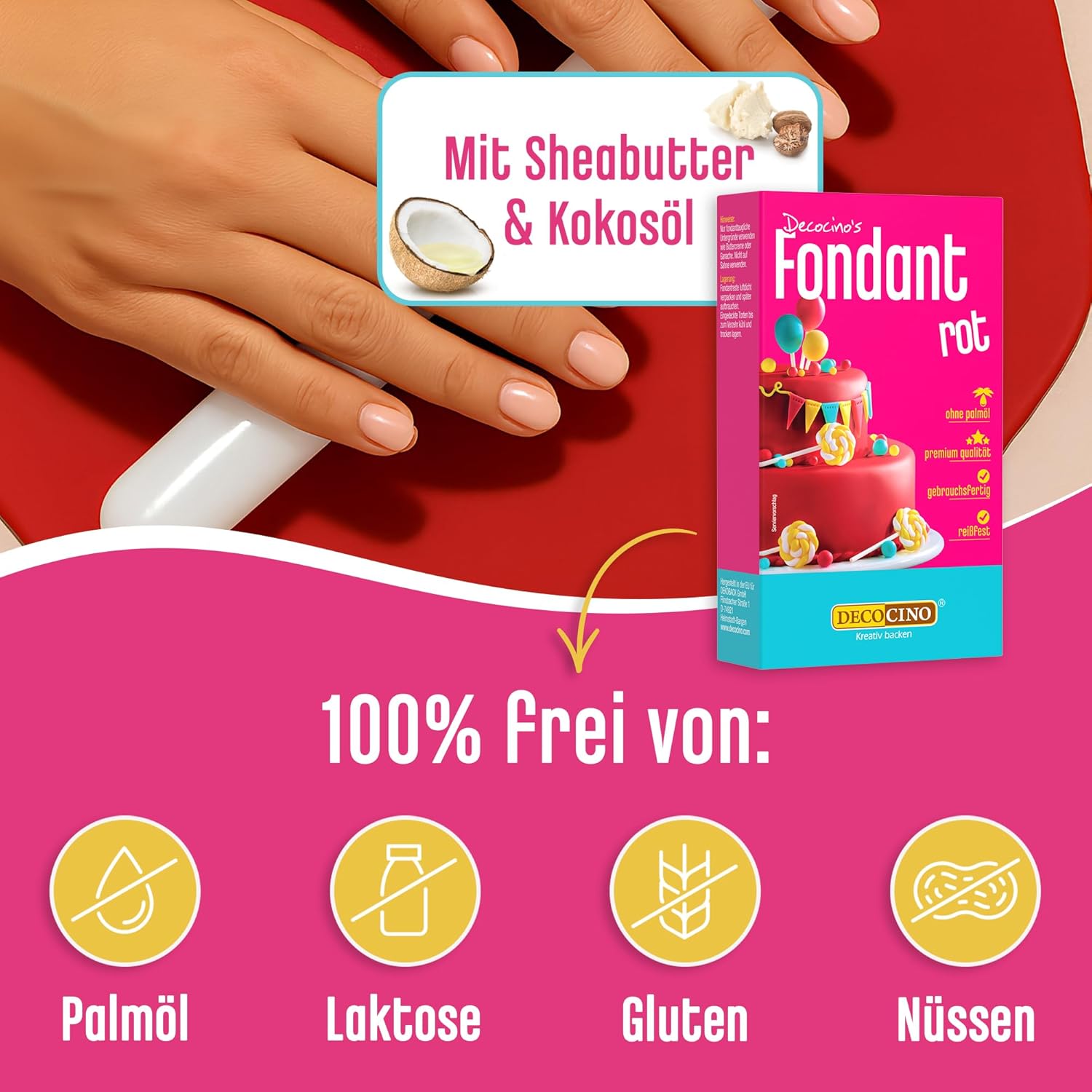 Decocino Fondant, Weiss, 250 g (1er Pack)