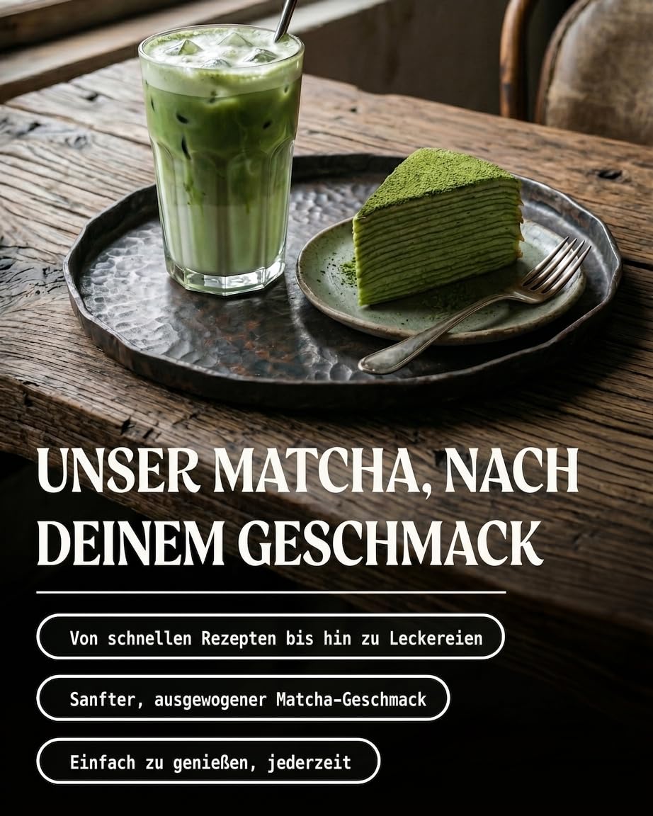 NaturaleBio Matcha Tee Pulver Bio - Premium-Qualität - 100g. Original Green Tea aus Japan. Japanischer ideal zum Trinken. Grüntee für Latte, Smoothies Getränk. Hergestellt in Uji, Kyoto.