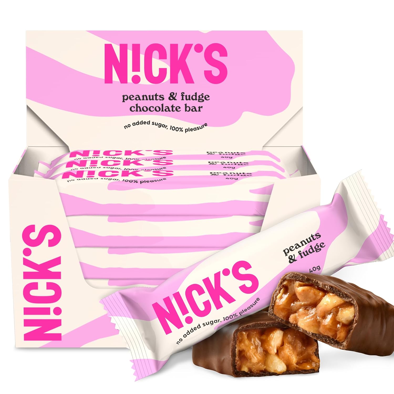 NICKS Keto Riegel Coconut, Schokolade Kokos Snacks, 175 Kalorien, 2 Net carbs, ohne Zuckerzusatz, Glutenfrei, Low carb Süssigkeiten (15x40g)