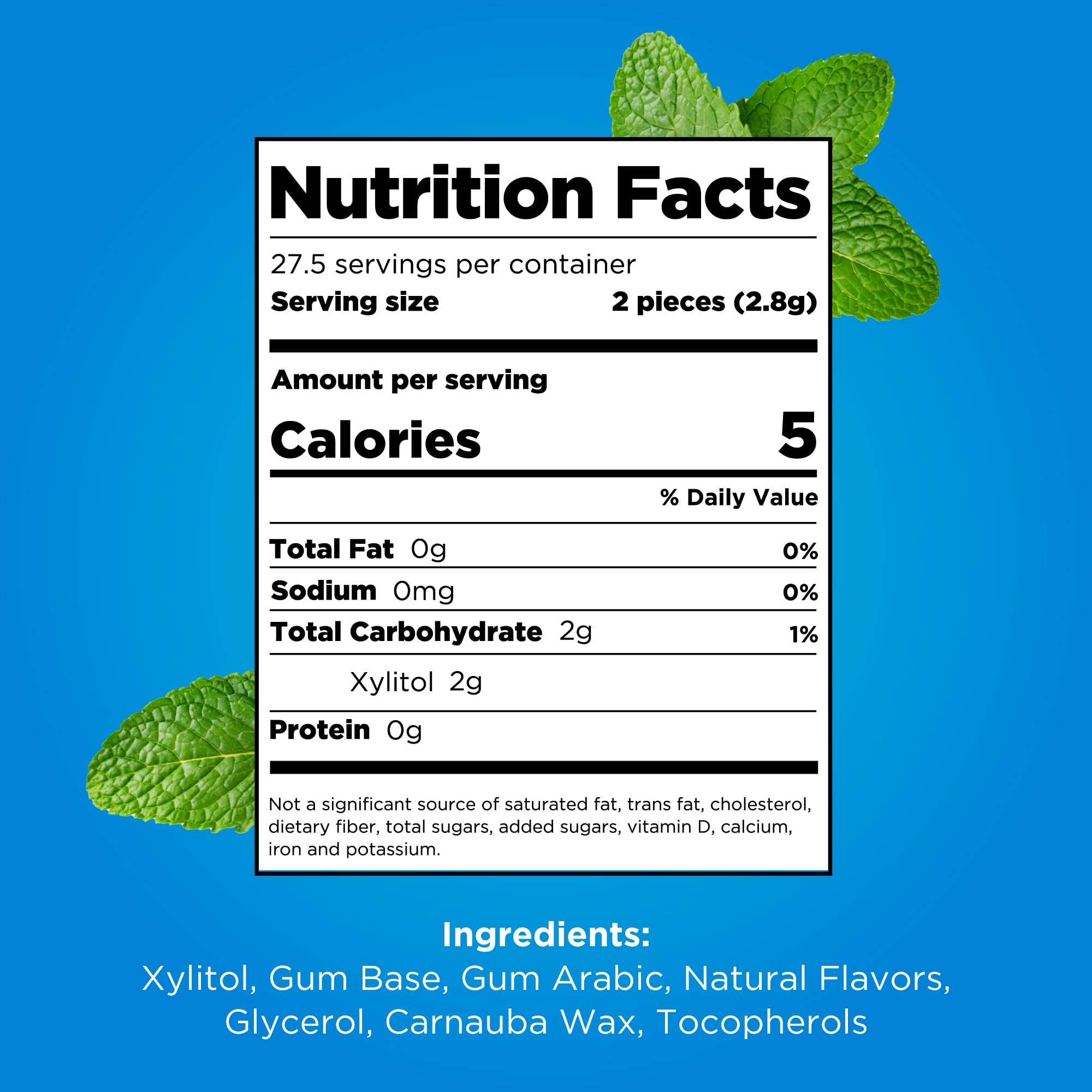 PUR Gum | Zuckerfreier Kaugummi | Mit Xylit | Vegan, Aspartamfrei & Glutenfrei | Natürlicher Kaugummi Mit Spearmint-Geschmack, 55 Stück (3er Pack)