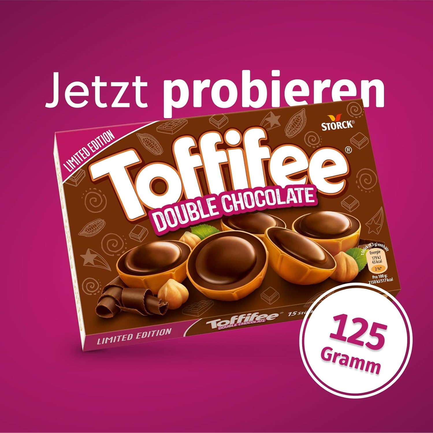 Toffifee White Chocolate – 1 x 125 g – Haselnuss in Karamell mit heller Creme und weißer Schokolade – ideal zum gemeinsamen Naschen und Teilen