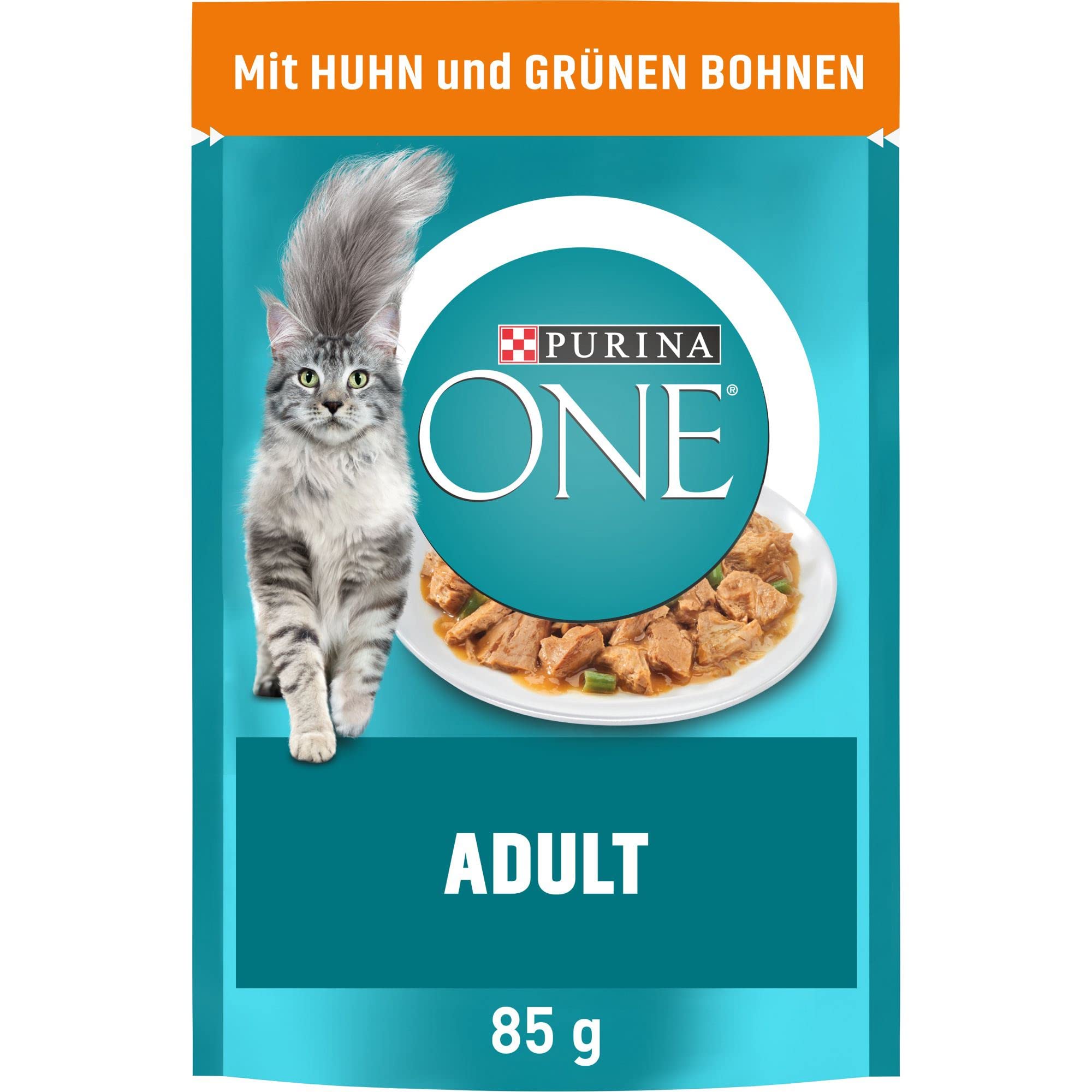 PURINA ONE Adult Katzenfutter nass, Sorten-Mix, 40er Pack (40 x 85g)