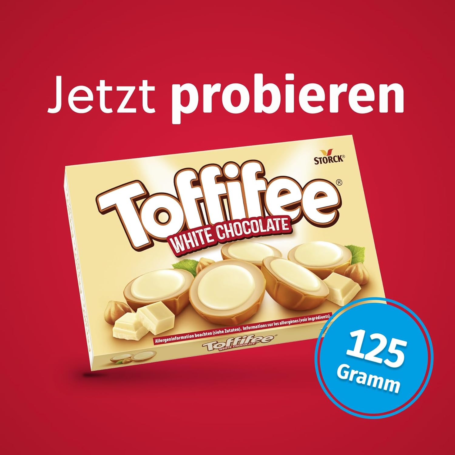 Toffifee White Chocolate – 1 x 125 g – Haselnuss in Karamell mit heller Creme und weißer Schokolade – ideal zum gemeinsamen Naschen und Teilen