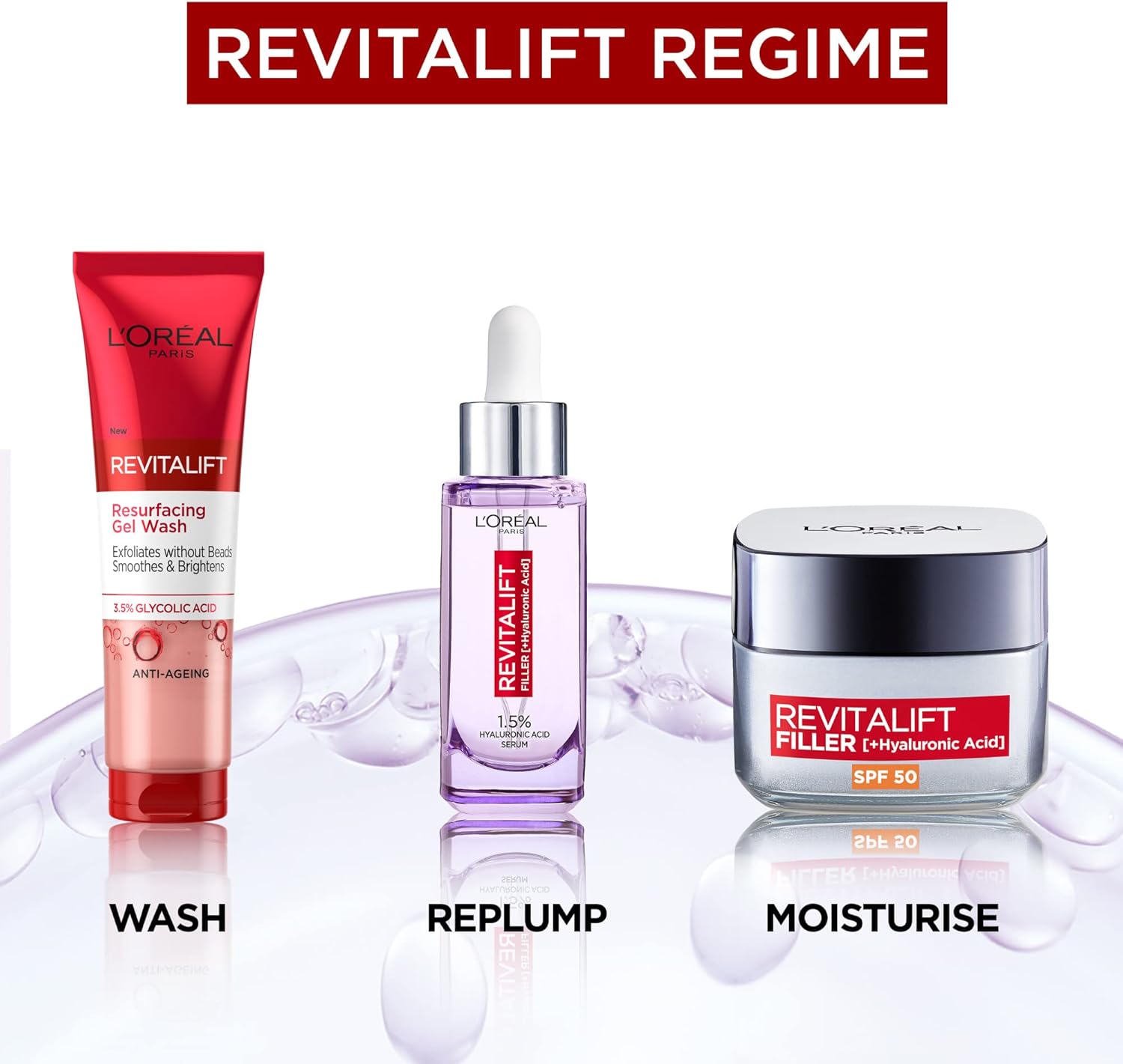 L'ORÉAL Paris 3.5% Glycolic Acid Cleanser, Revitalift Glycolic Resurfacing Gel Wash, Gently Exfoliates To Smooth & Brighten Skin – 150ml