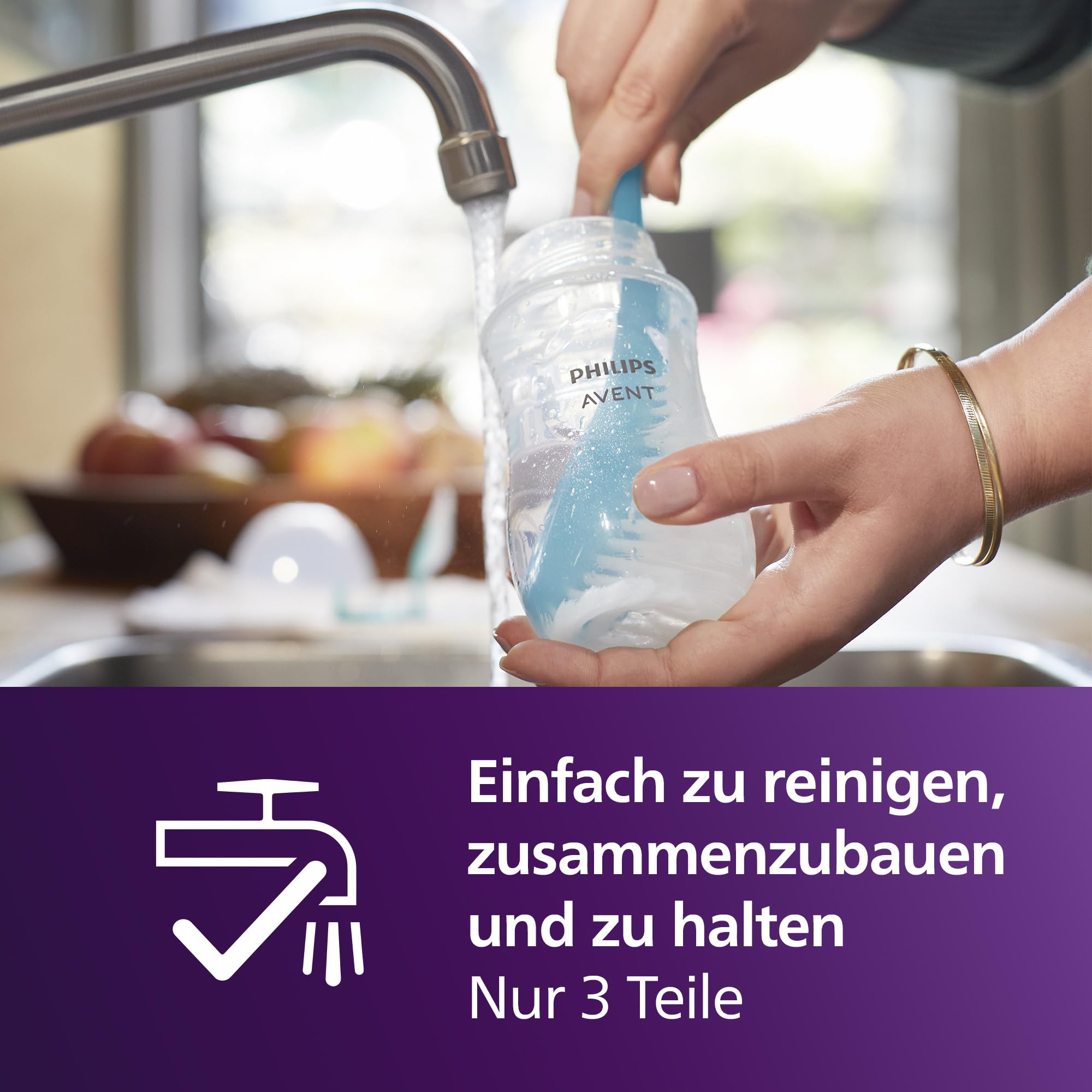 Philips AVENT Natural Response Sauger mit Anti-colic-Ventil, langsamer Nahrungsfluss (Durchflussrate 2), Doppelpack, SCY962/02