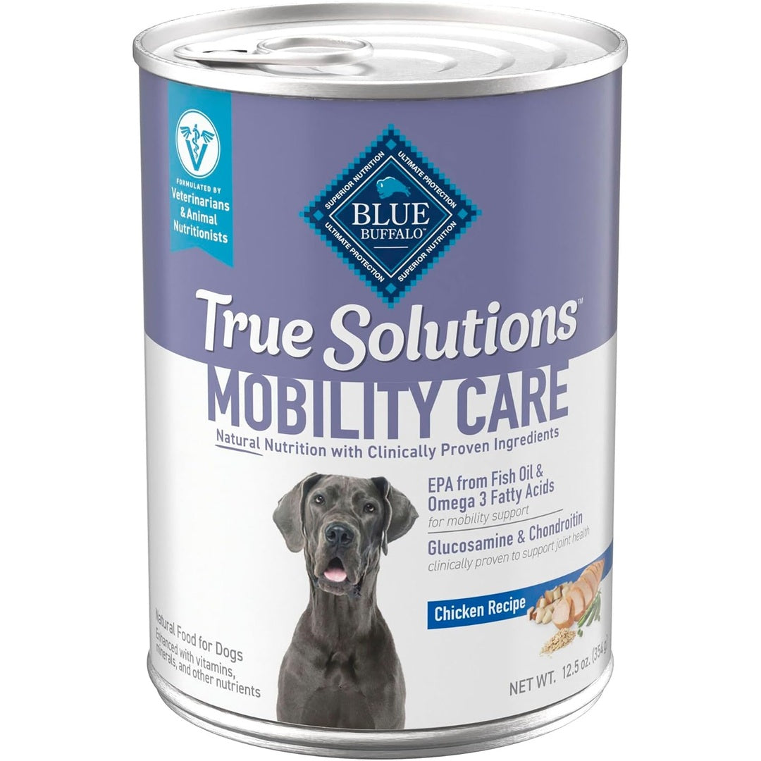 Blue Buffalo True Solutions Mobility Care Wet Dog Food for Adult Dogs, Made with Natural Ingredients, Chicken, 12.5-oz. cans (12 Count)