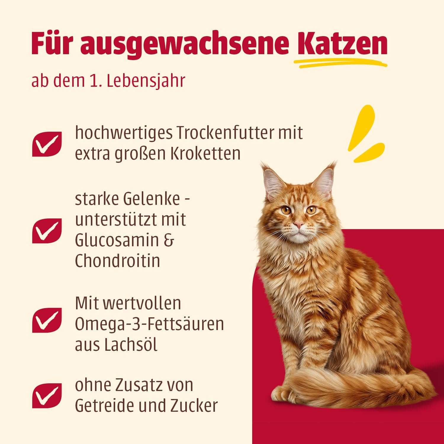 animonda Carny Katzen Trockenfutter Huhn und Rind (1 x 1,75 kg), Trockenfutter für ausgewachsene Katzen ohne Zucker und Getreide, mit frischem Hühnerfleisch und Rinderprotein