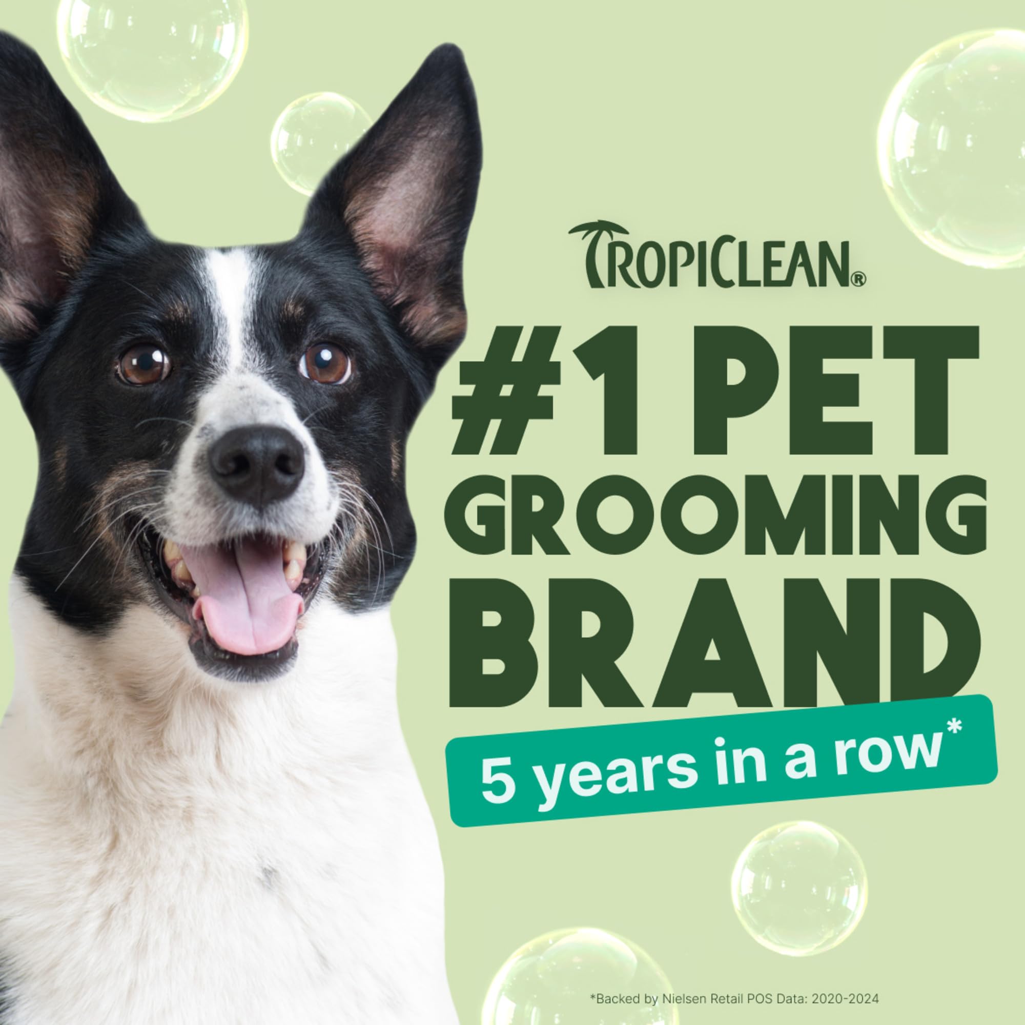TropiClean Shampoo für Tiere - Med. Juckreizlinderung - Peelt, Befeuchtet & beruhigt trockene, juckende Haut & Fell I Für Hunde & Katzen I Parabens-, Farb- und Seifenfrei - Hafermehl & Teebaum, 3,78 L