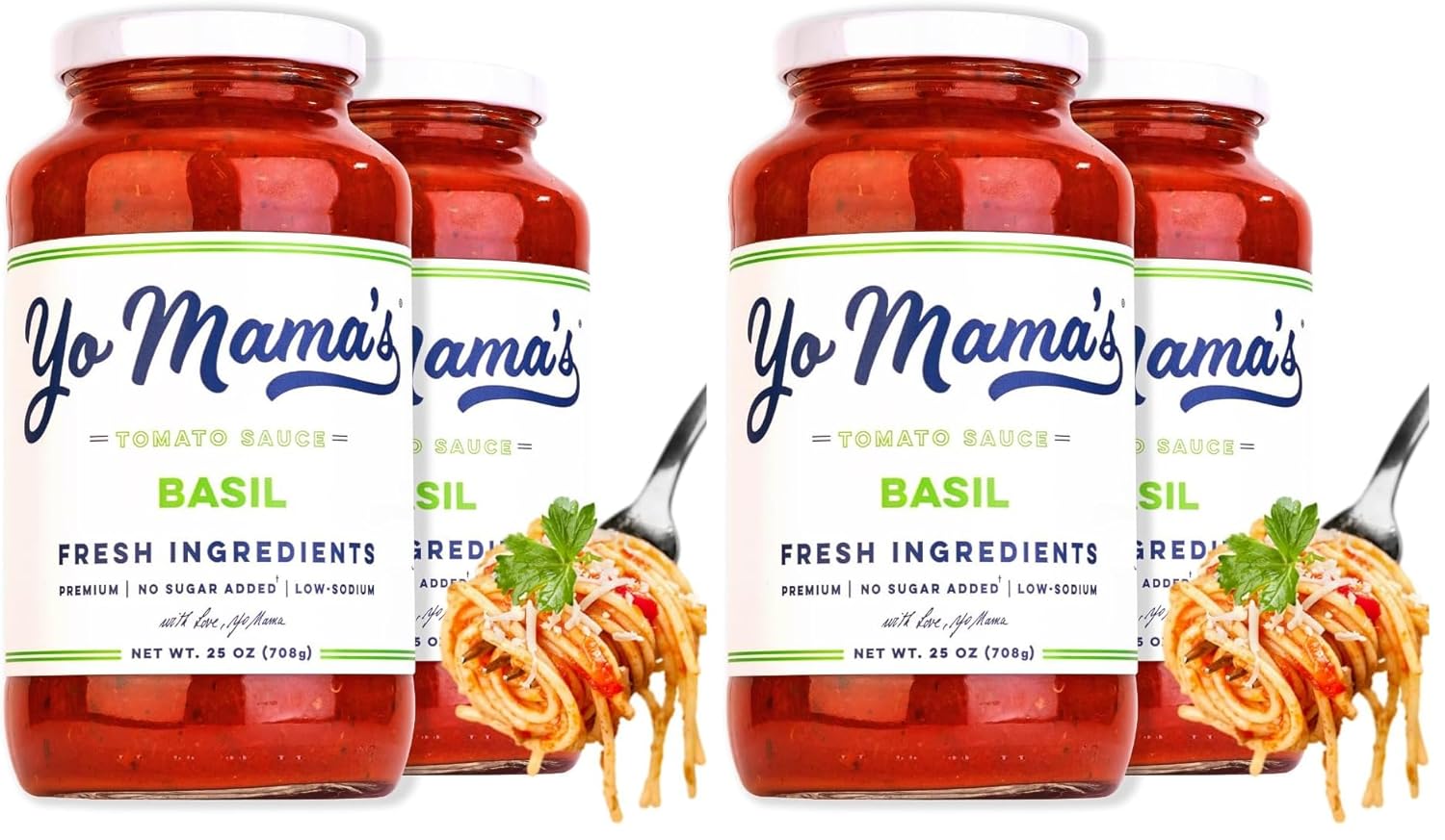 Yo Mama's Foods Keto Marinara Pasta Sauce - (3) 12.5 Ounce Jars - No Sugar Added, Low Carb, Low Sodium, Gluten Free, Paleo Friendly, and Made with Fresh, Non-GMO Tomatoes