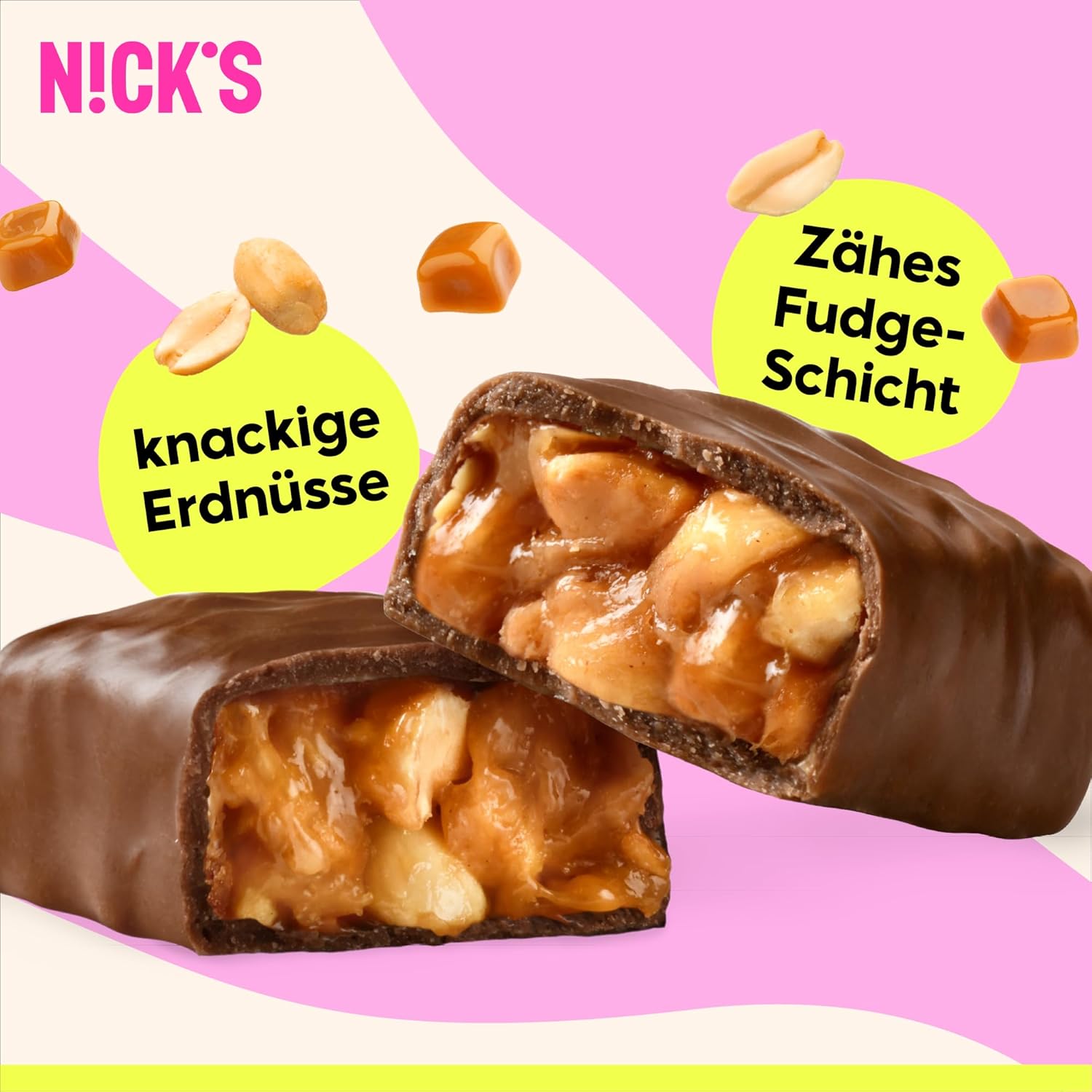 NICKS Keto Riegel Coconut, Schokolade Kokos Snacks, 175 Kalorien, 2 Net carbs, ohne Zuckerzusatz, Glutenfrei, Low carb Süssigkeiten (15x40g)