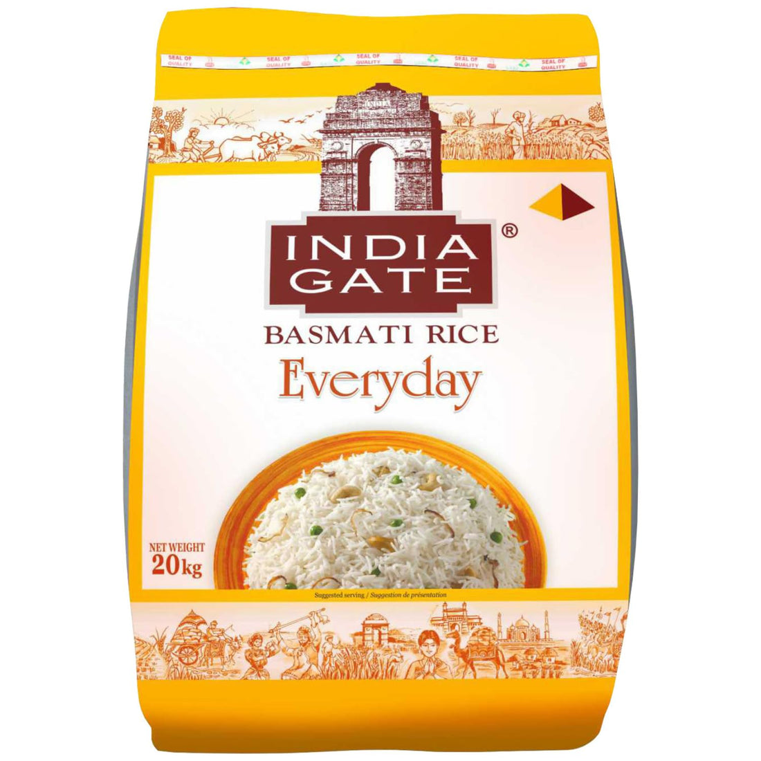 INDIA GATE Premium Basmati Reis – Feiner, aromatischer Langkornreis aus Indien, feines Langkorn (1 x 5 kg)