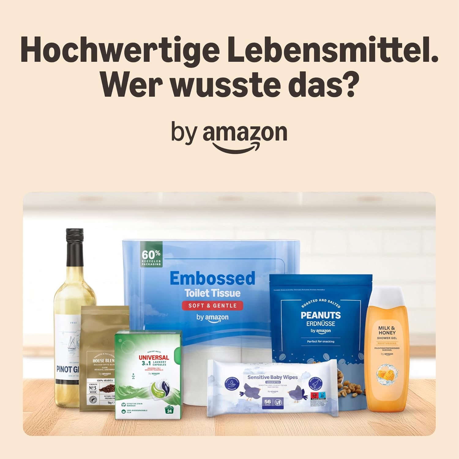 by Amazon House Blend Kaffeebohnen, Mittelgeröstet, 1 kg, Rainforest Alliance Zertifiziert