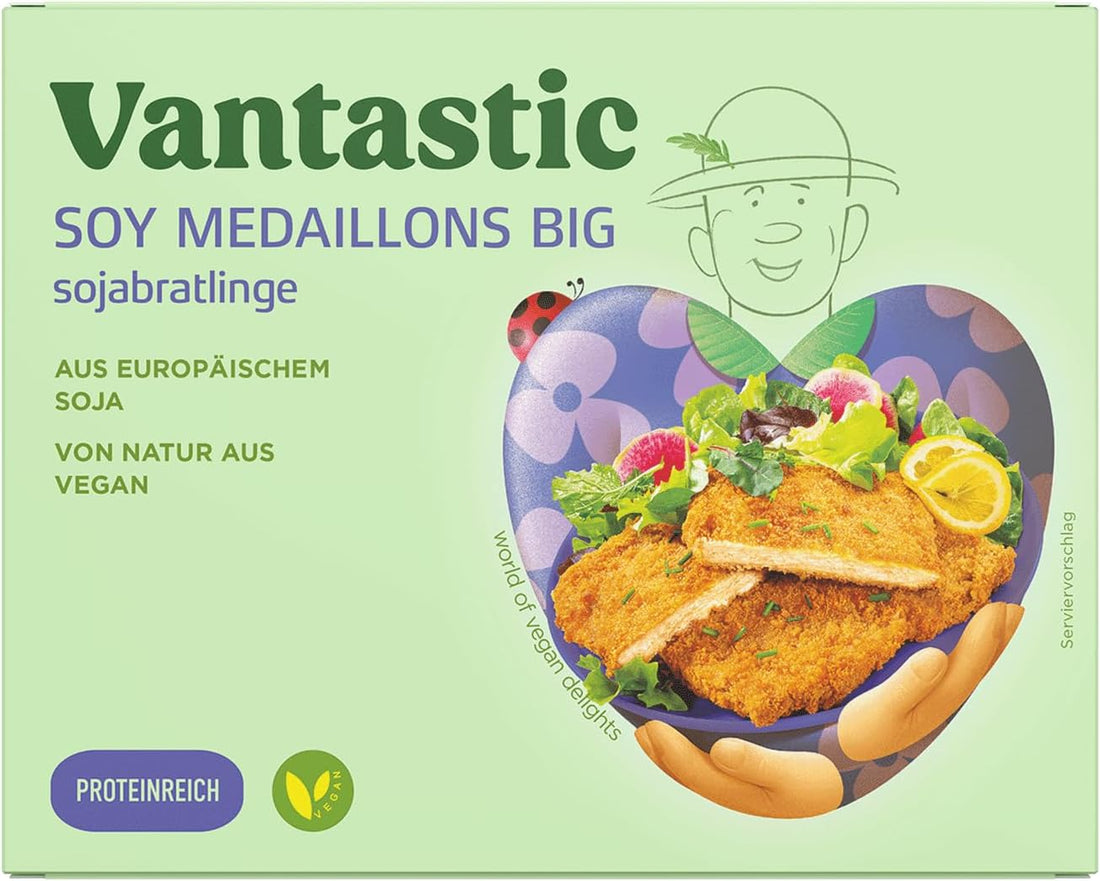 Vantastic Foods | Soja Big Steaks | SOJA Fleischersatz | Vegan | Vegetarisch | Glutenfrei | 500 g