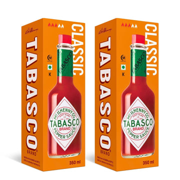 TABASCO Original Red Pepper Sauce ( 2 x 350 ml ) ist die kostengünstigste Variante! - Scharfe Soße aus nur drei 100% natürliche Zutaten - 3 Jahre Reifezeit scharfe Chili-Sauce - Glasflasche