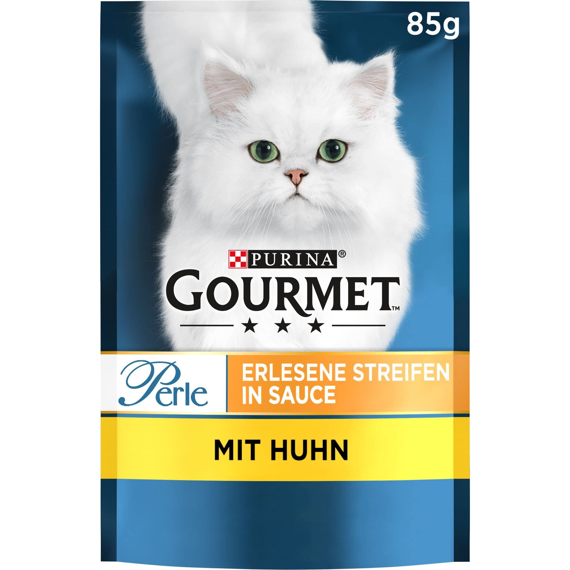 Gourmet Perle Erlesene Streifen Katzenfutter nass, Sorten-Mix, 60er Pack (60 x 85g)