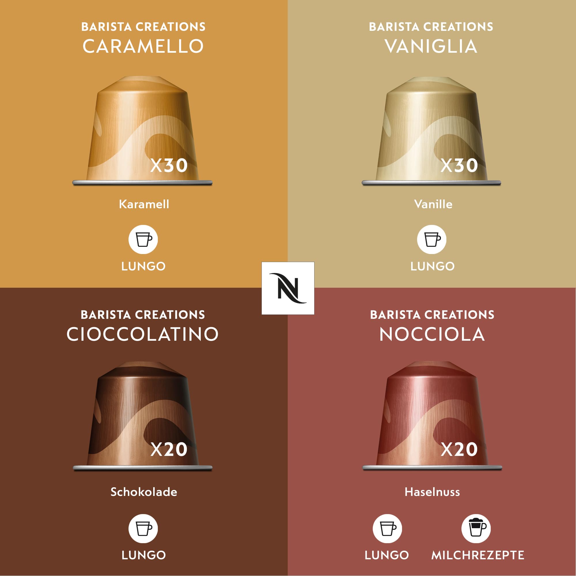 NESPRESSO ORIGINAL Ispirazione Italiana Auswahl 100 Kaffeekapseln | Arabica & Robusta Kaffee | Mittlere bis dunkle Röstung