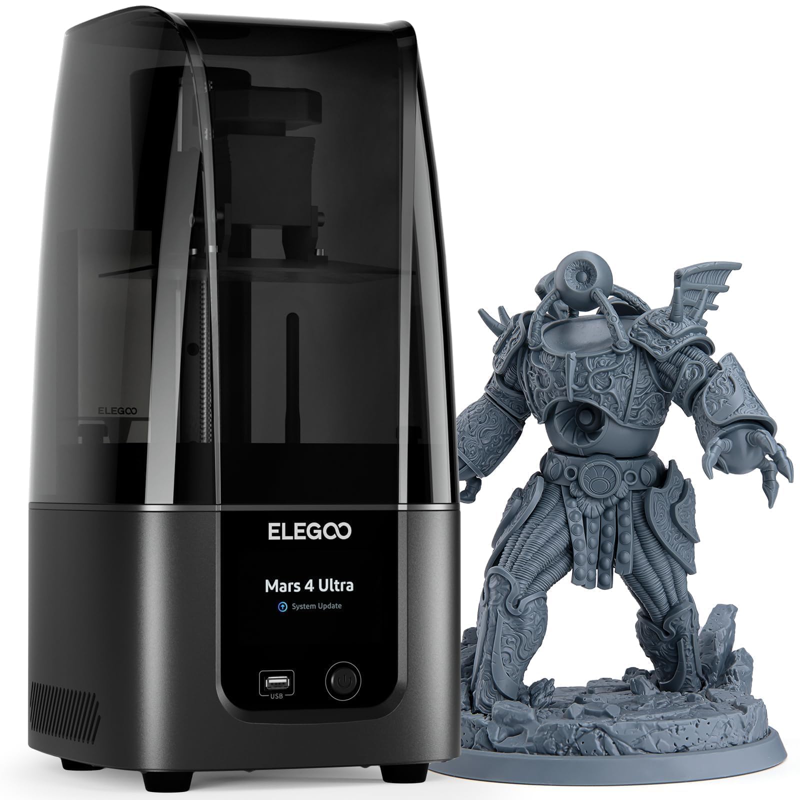 ELEGOO Mars 5 Ultra Resin 3D Printer with 7" 9K Mono LCD, 150mm/h High Speed Printing, Smart Automatic Leveling, Intelligent Detection, WiFi-Transfer, Printing Size of 6.04 × 3.06 × 6.49 inch