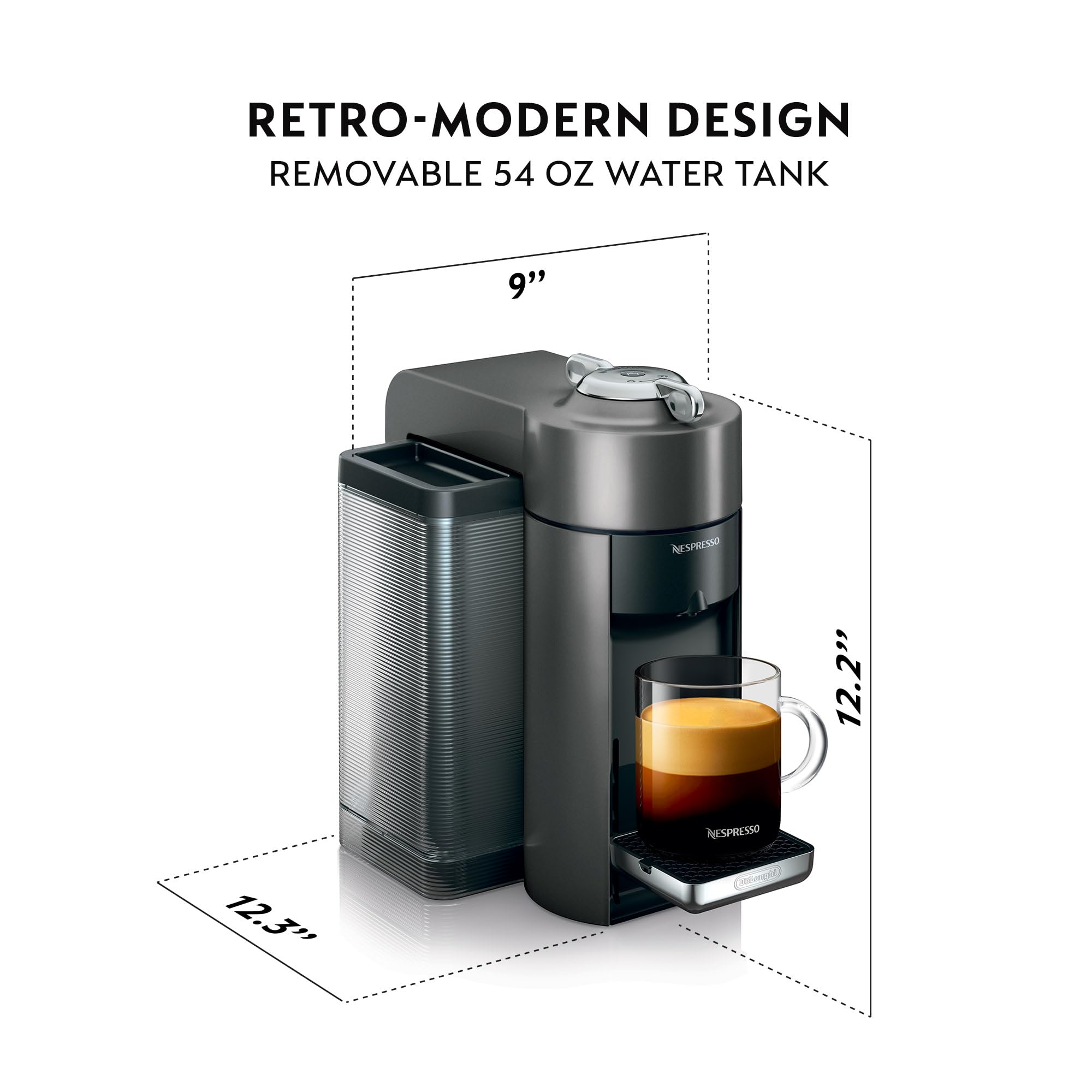 Nespresso Vertuo Coffee and Espresso Maker by De'Longhi, Titan