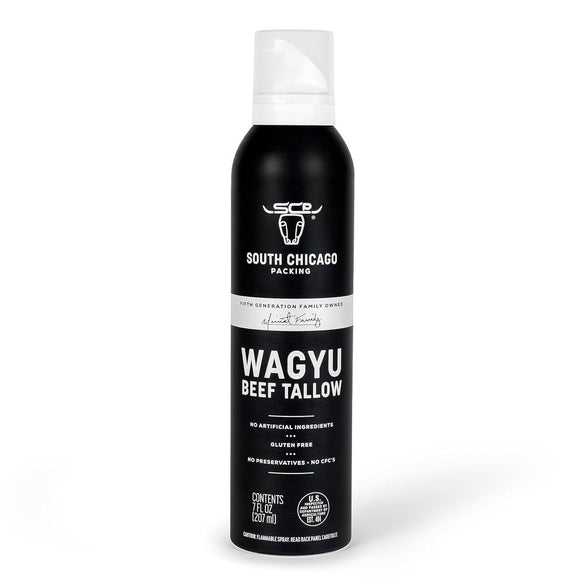 South Chicago Packing Wagyu Beef Tallow Spray, Umami-Rich, Flavorful, Perfect for Sauteing, Stir-frying and Grilling, Nonstick Cooking Oil, 7 Fl Oz