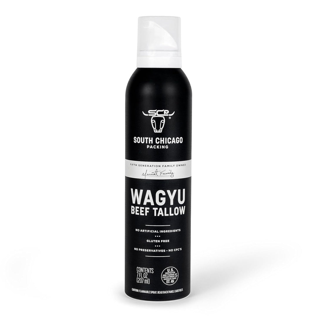 South Chicago Packing Wagyu Beef Tallow Spray, Umami-Rich, Flavorful, Perfect for Sauteing, Stir-frying and Grilling, Nonstick Cooking Oil, 7 Fl Oz
