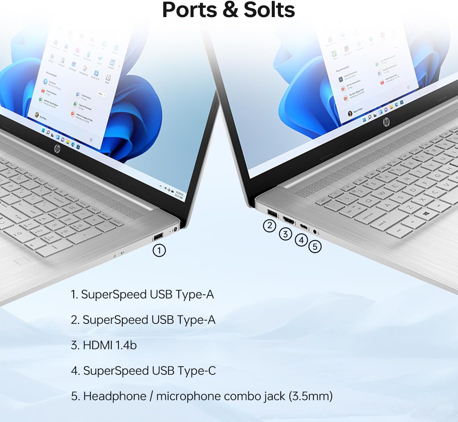 HP Essential 17t Business Laptop, 17.3" HD+ Touchscreen Display, Intel Core i7-1355U (> R5 7430U) High-Performance Tier Processor, 32GB RAM, 1TB SSD, HDMI, Fingerprint Reader, Wi-Fi 6, Windows 11 Home