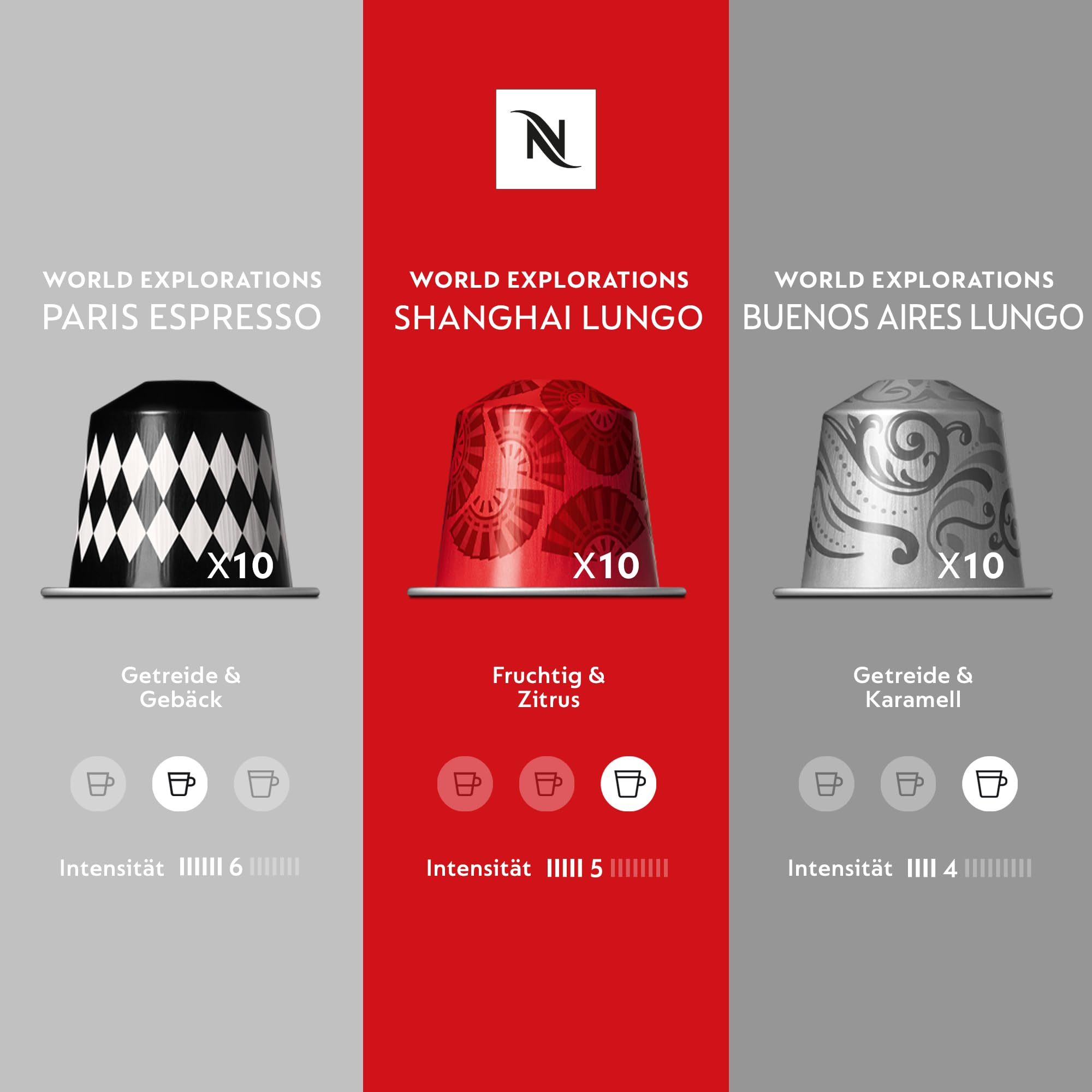 NESPRESSO ORIGINAL Ispirazione Italiana Auswahl 100 Kaffeekapseln | Arabica & Robusta Kaffee | Mittlere bis dunkle Röstung