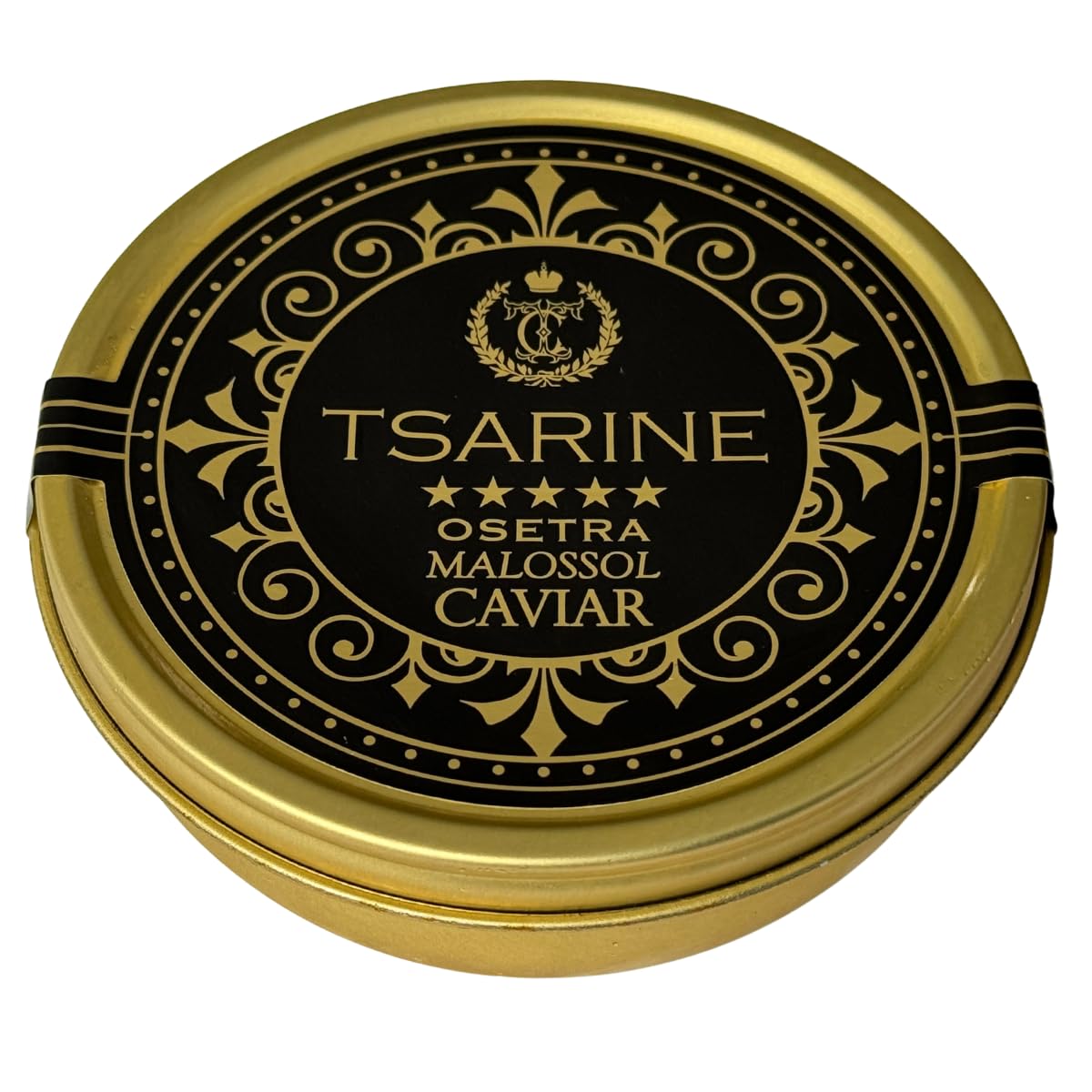 Schwarzer Störkaviar | Sibirischer Stör | Acipenser baerii | Fischkaviar | Malossol-Kaviar | Schwarzer Kaviar | Marke - TSARINE Caviar | Kostenlose Express-Kühllieferung (100g)