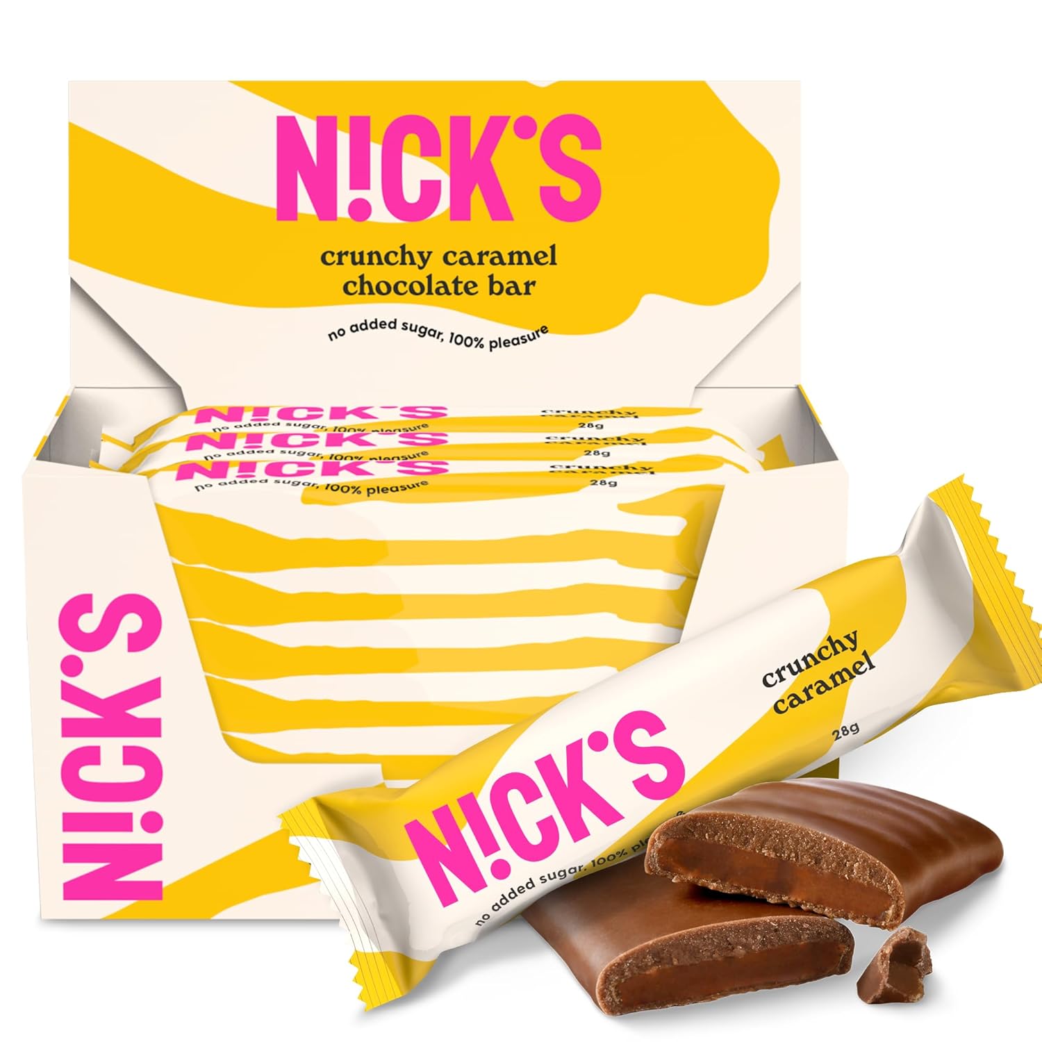 NICKS Keto Riegel Coconut, Schokolade Kokos Snacks, 175 Kalorien, 2 Net carbs, ohne Zuckerzusatz, Glutenfrei, Low carb Süssigkeiten (15x40g)