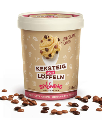 Spooning Cookie Dough Bundle, Keksteig zum Löffeln in 4 verschiedenen Sorten, Classic, Chocolate Chips, Black Cookie Crunch, Lemon Cake, 4x 215g