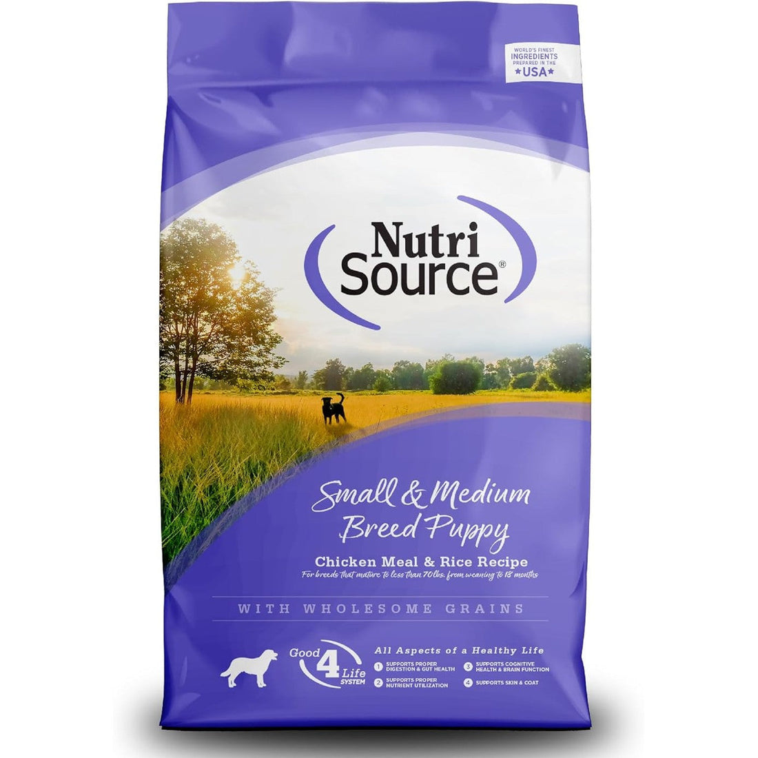 NutriSource Puppy Food for Small and Medium Breeds, Chicken Meal and Rice, 26LB
