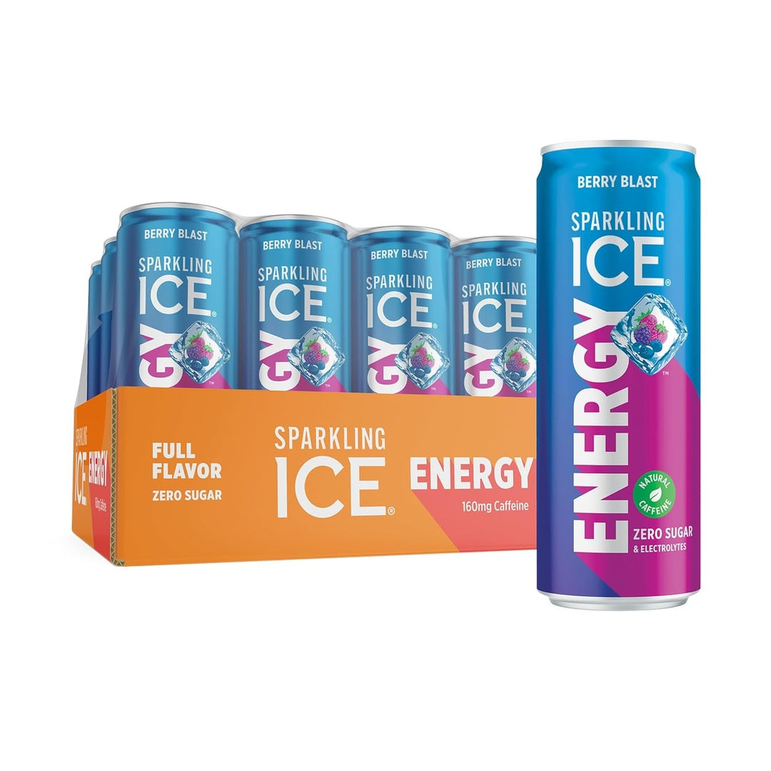 Sparkling Ice Energy Berry Blast 12Pk. Energy Drinks with Vitamins + Antioxidants, Zero Sugar. 12 fl oz cans.