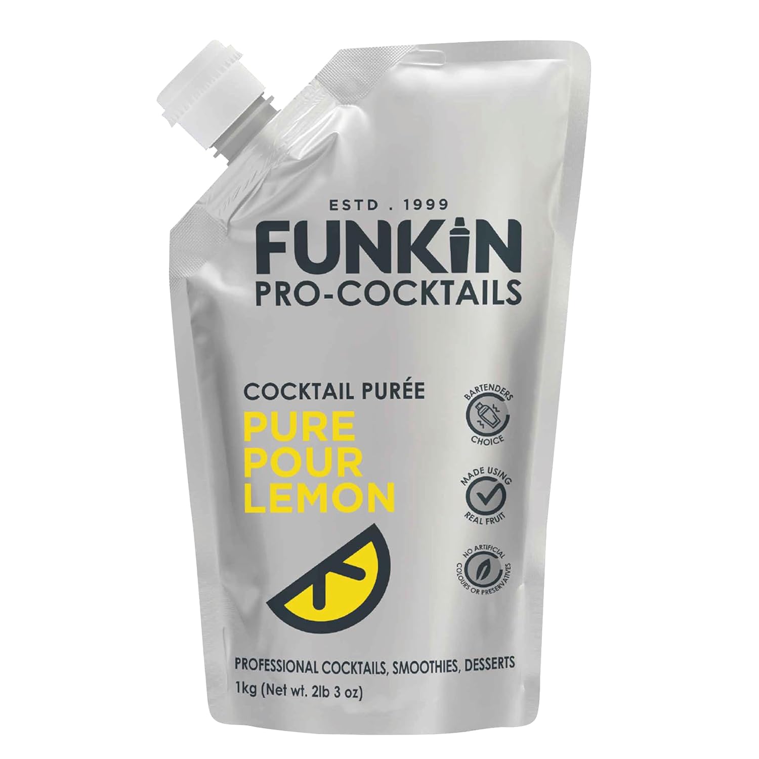 Funkin Fruit Puree | Real Fruit, Simple Ingredient, Natural Mixer for Cocktails, Drinks, Smoothies | Vegan, Non-GMO, Gluten-Free (2.2 lbs) (Passion Fruit)