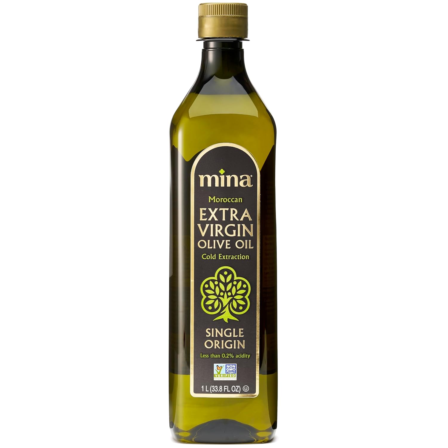 Mina Moroccan Olive Oil Extra Virgin 68 Fl Oz, New Harvest, Polyphenol Rich Olive Oil, Single Origin Extra Virgin Olive Oil, Cold Extraction, Less than 0.2% Acidity, 2 L