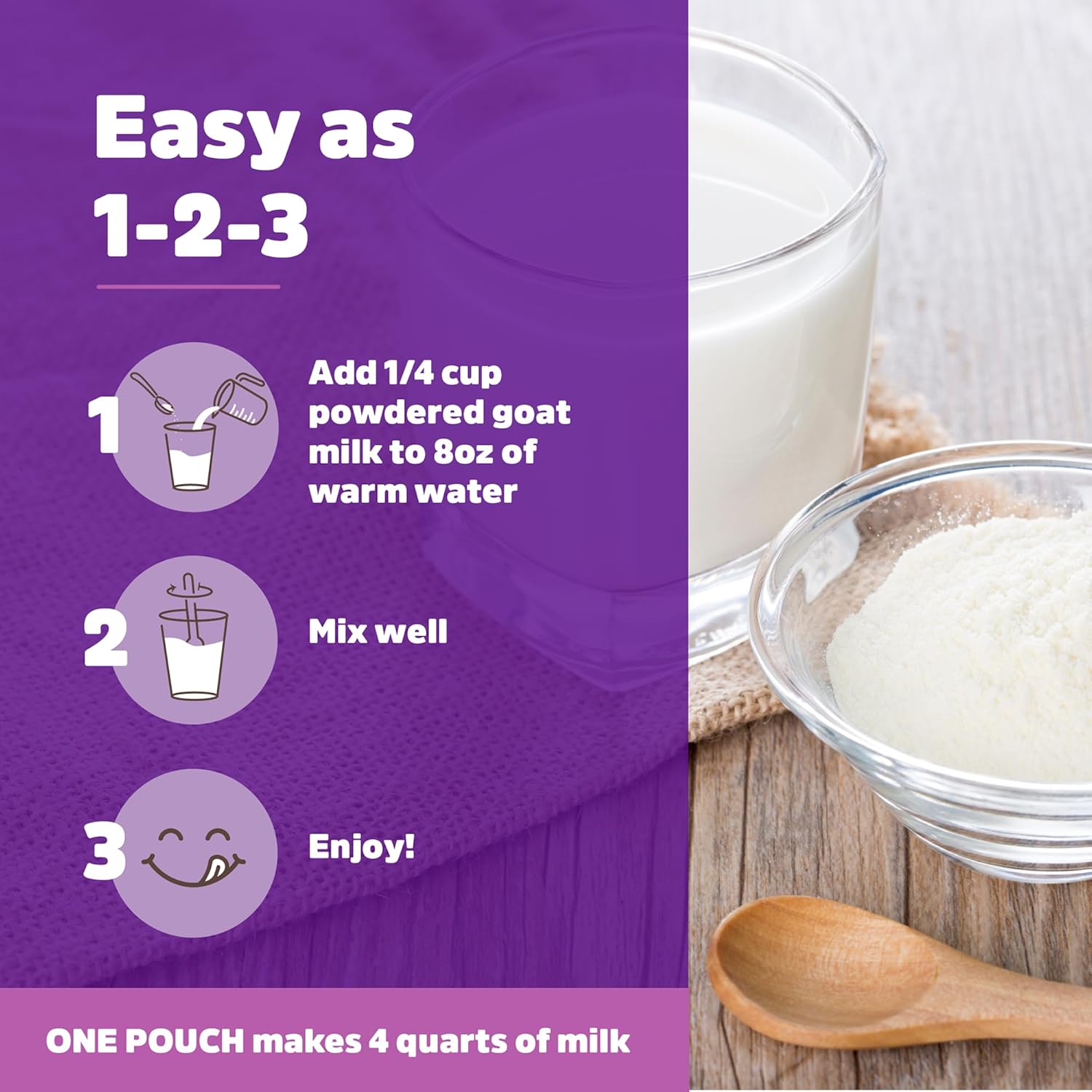 Meyenberg Whole Powdered Goat Milk, 16oz pouch, Amazon Exclusive, Kosher, Gluten Free, 6pk