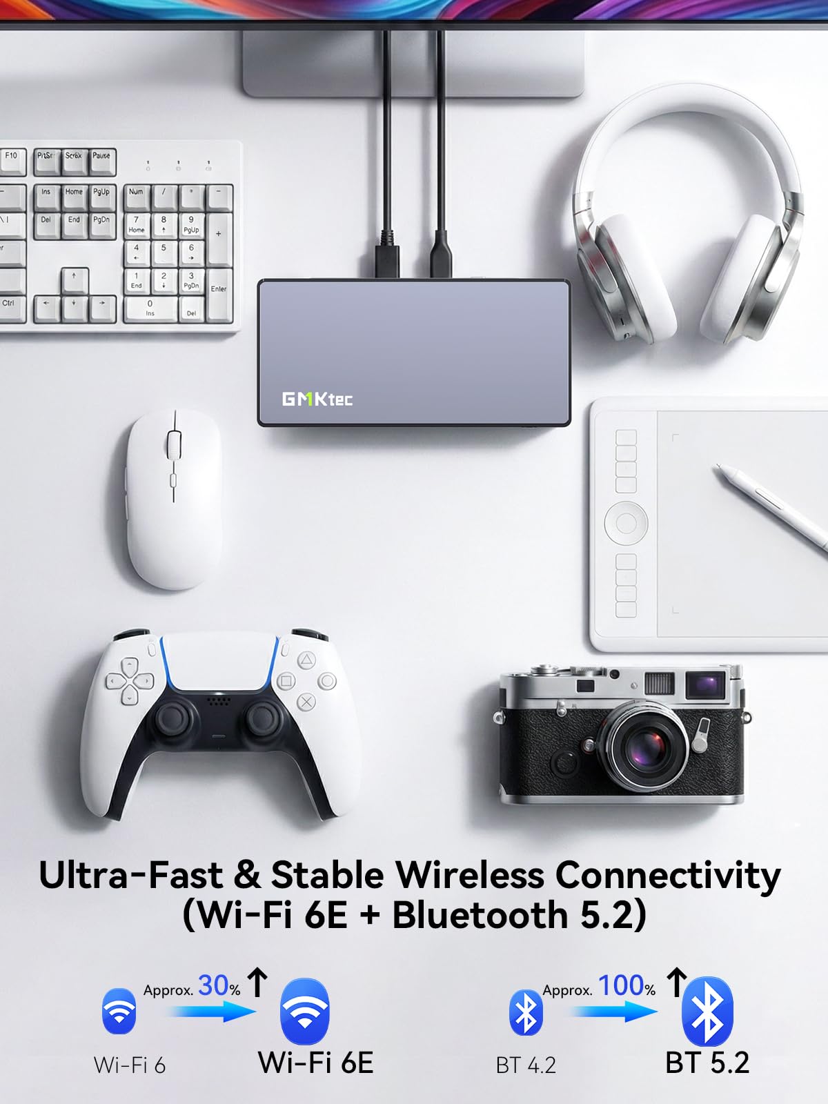 GMKtec G3 Pro Mini PC, Intel Core i3-10110U (Beats 4300U/N150) 16GB DDR4 (Dual Channel) 512GB PCIe M.2 SSD, Desktop Computer 4K Dual HDMI/USB3.2/WiFi 6/BT5.2/2.5GbE for Office, Business
