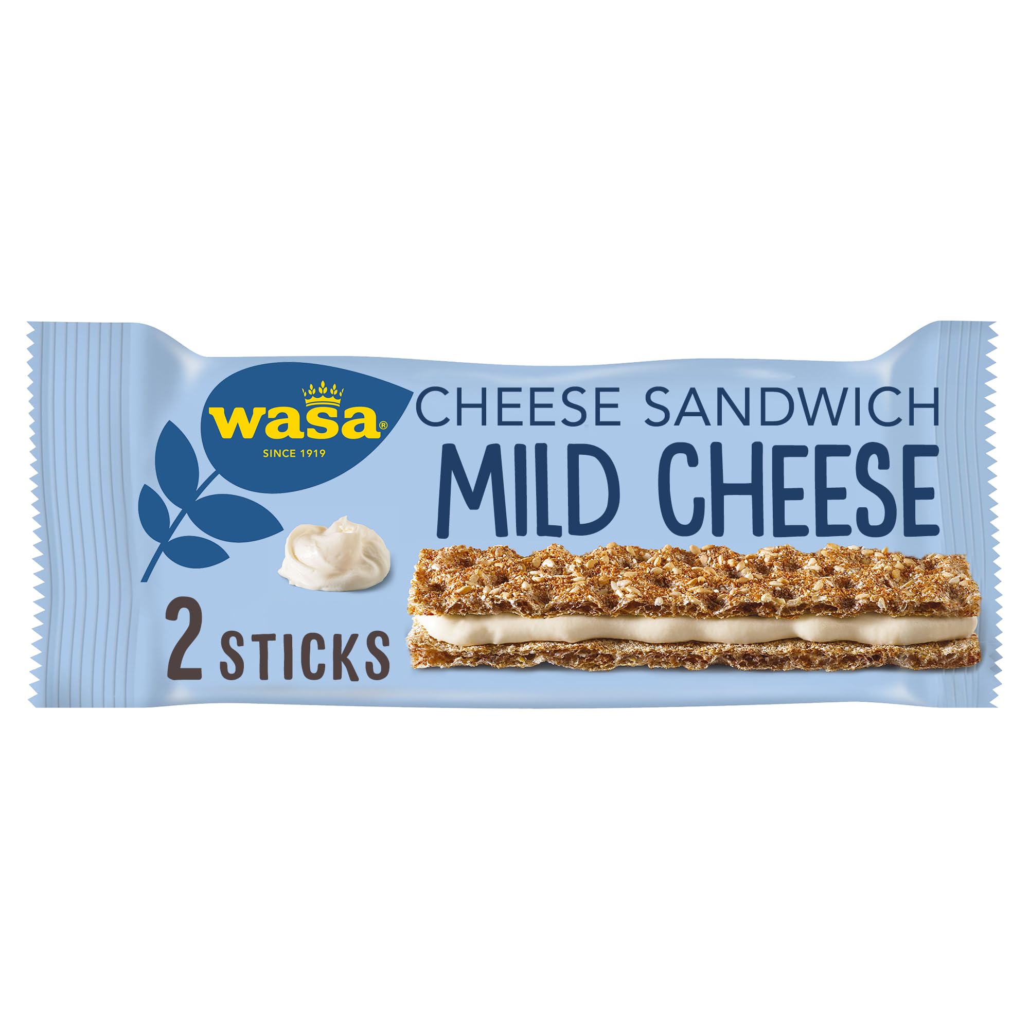 Wasa Knäckebrot Sandwich Tomato & Basil 40g I Knäckebrot-Snack aus Weizenmehl mit einer Füllung aus Käse, Getrockneten Tomaten & Basilikum, je 2 Sticks, Perfekt für unterwegs