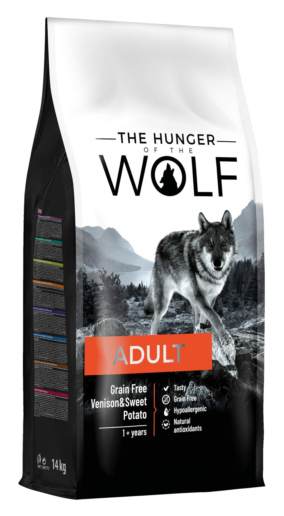 The Hunger of the Wolf Hundefutter für ausgewachsene Hunde großer und sehr großer Rassen, Trockenfutter mit Huhn gut für die Gelenkgesundheit - 14 kg