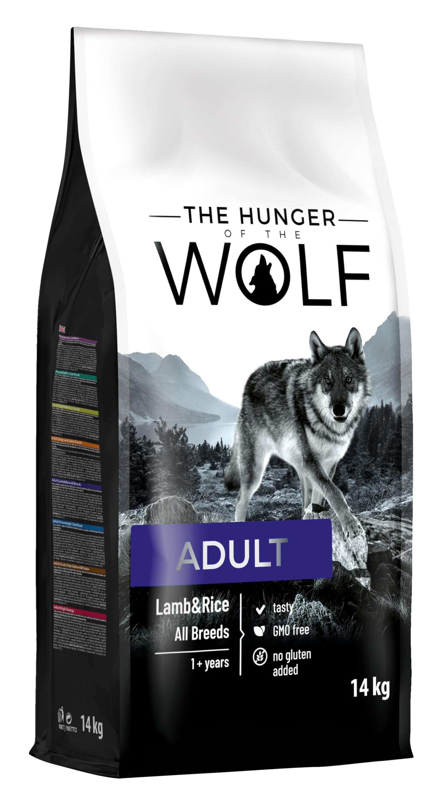 The Hunger of the Wolf Hundefutter für ausgewachsene Hunde großer und sehr großer Rassen, Trockenfutter mit Huhn gut für die Gelenkgesundheit - 14 kg