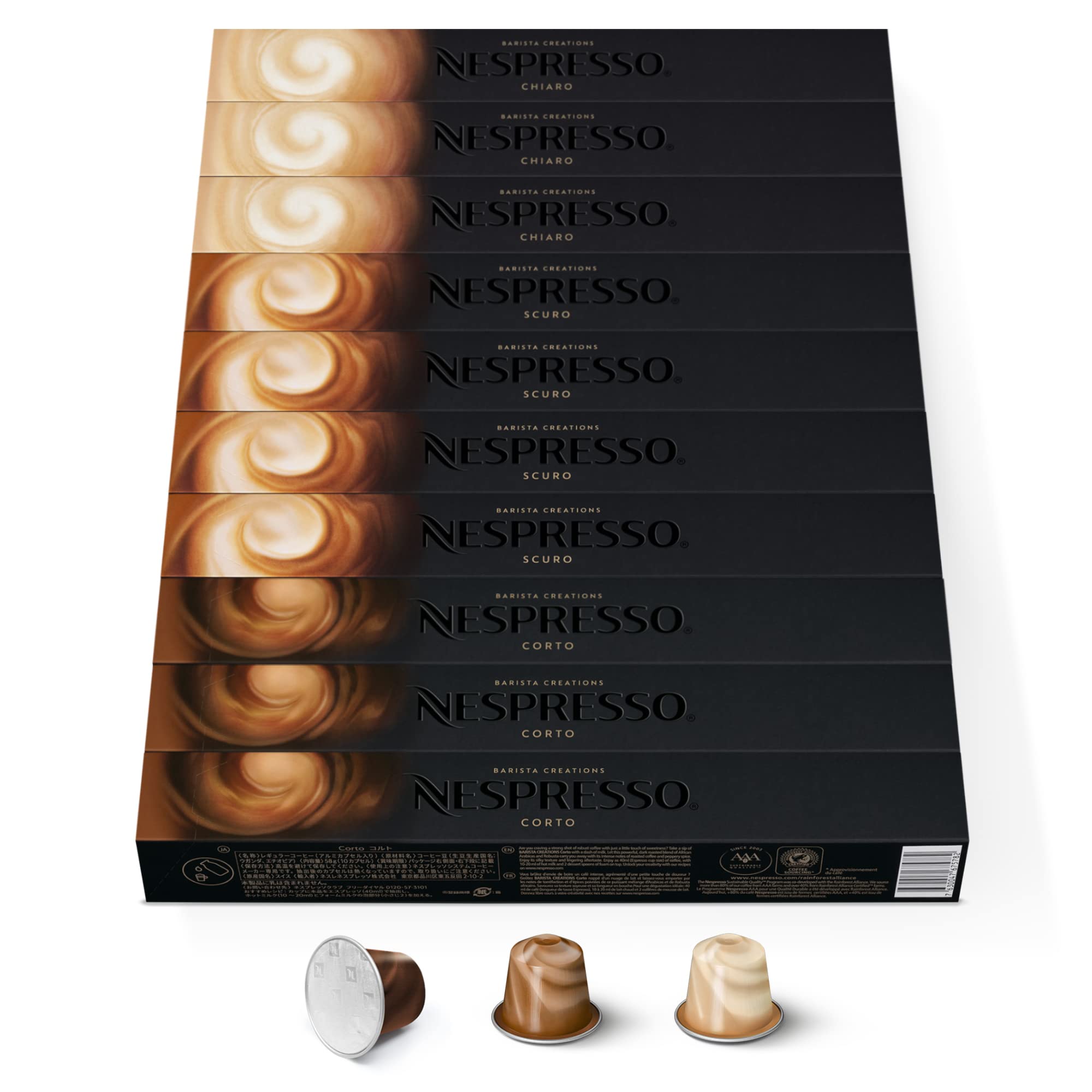 NESPRESSO ORIGINAL Ispirazione Italiana Auswahl 100 Kaffeekapseln | Arabica & Robusta Kaffee | Mittlere bis dunkle Röstung