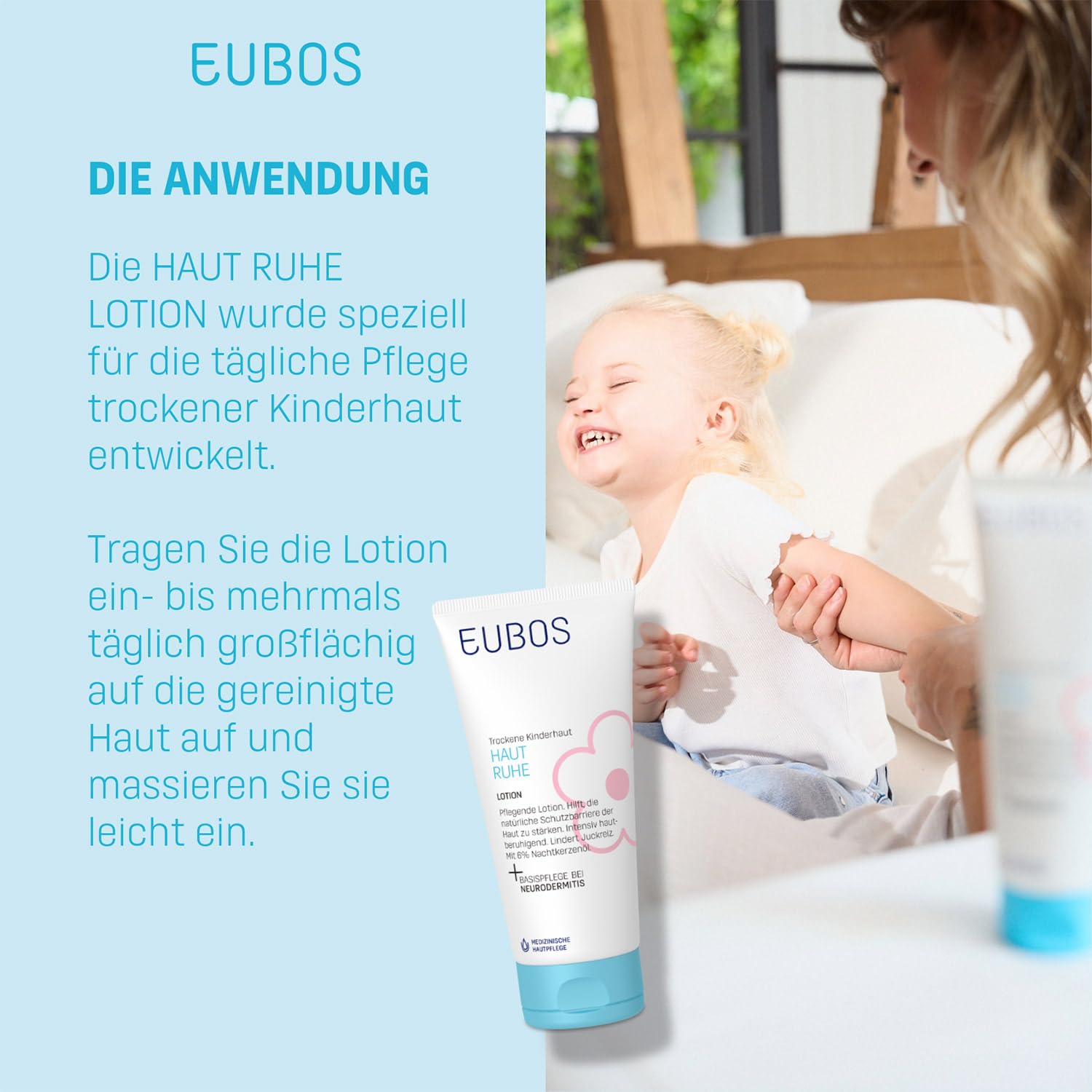 EUBOS Kinder Haut Ruhe Lotion, 125 ml Lotion