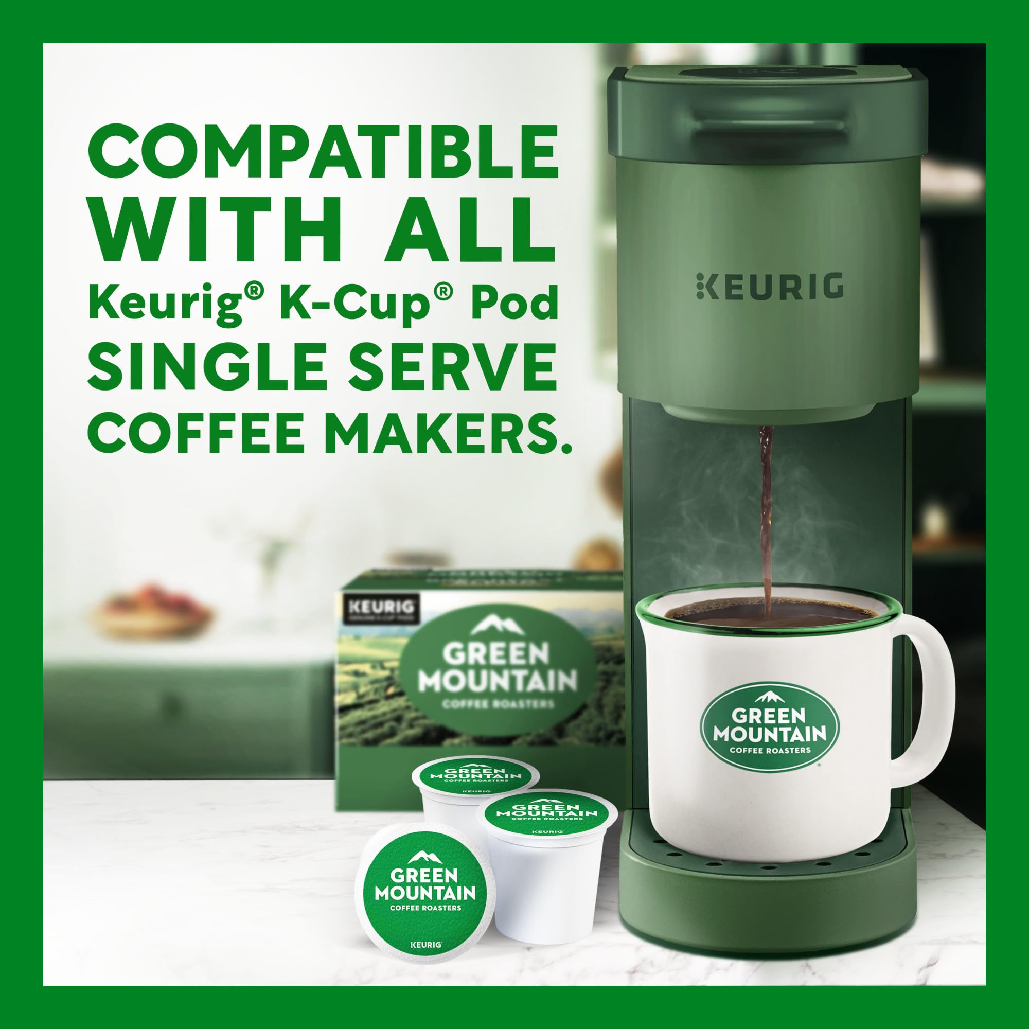 Green Mountain Coffee Roasters Caramel Vanilla Cream Keurig Single-Serve K-Cup pods, Light Roast Coffee, 72 Count