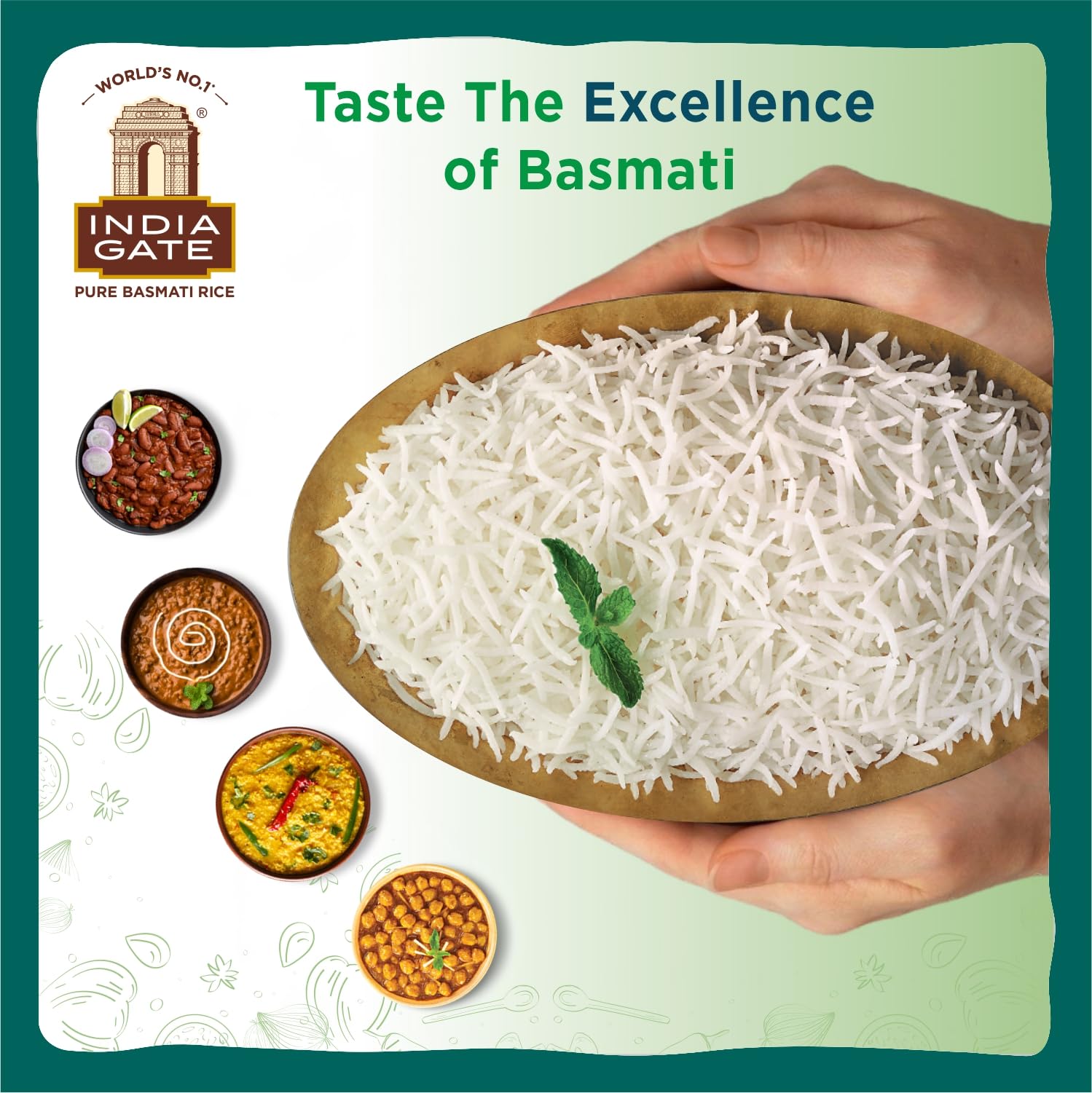 INDIA GATE Premium Basmati Reis – Feiner, aromatischer Langkornreis aus Indien, feines Langkorn (1 x 5 kg)
