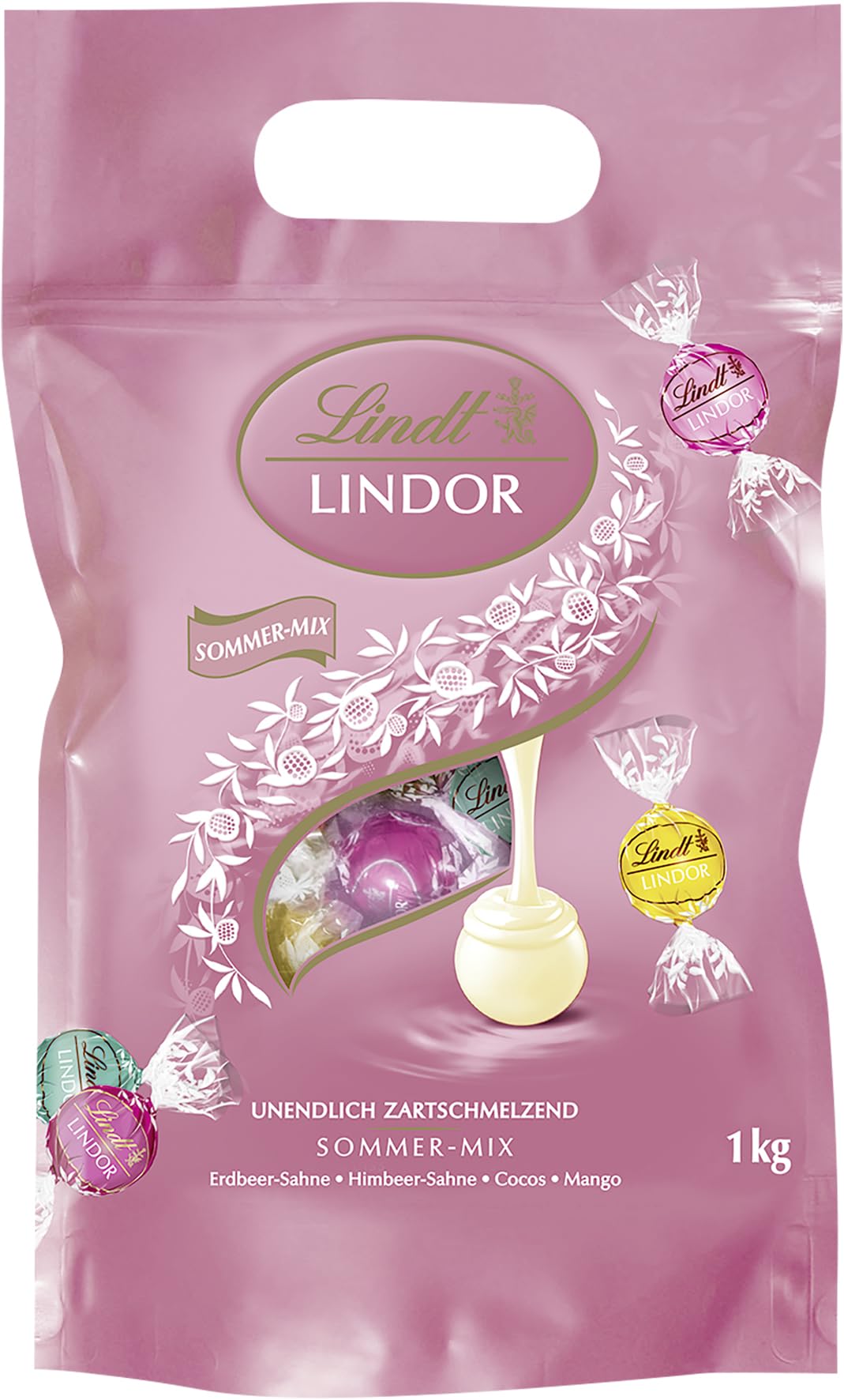 Lindt LINDOR Schokoladen Kugeln Extra Dunkel | ca. 80 Kugeln Edelbitterschokolade feinherb | dunkle Schokolade mit 70% Kakao | Großpackung, Pralinen-Geschenk | 1kg (1er Pack)