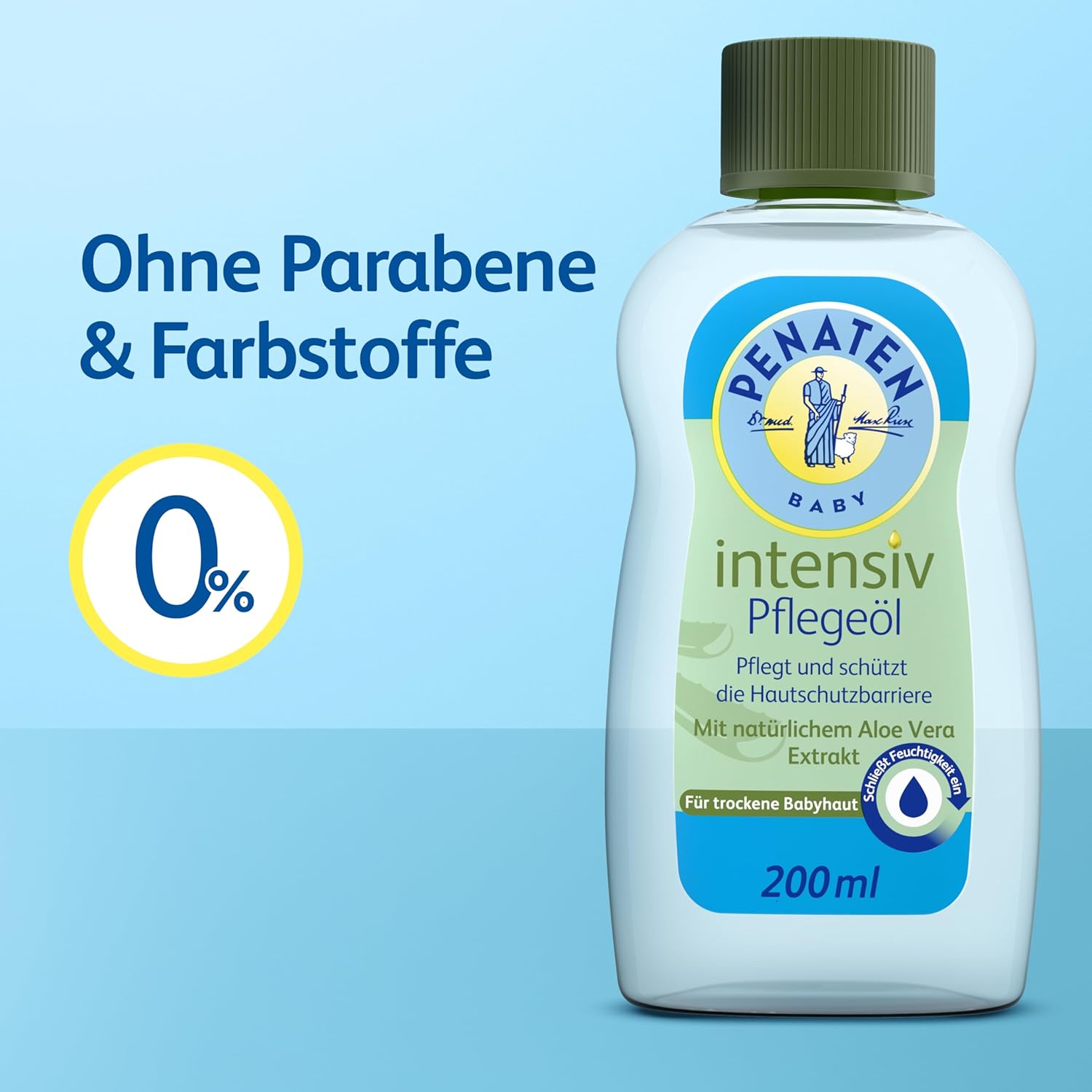 Penaten Pflegeöl 500ml, sanftes Baby Massageöl und Babyöl zur Pflege, Reinigung und Massage, ohne Parabene und Farbstoffe, für Neugeborene