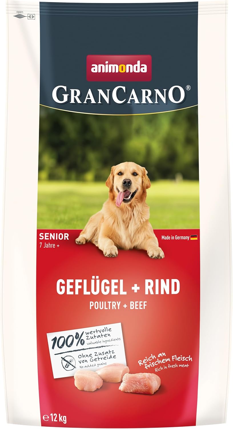animonda GranCarno Adult Deftige Variation (6 x 800 g), Hundenassfutter für ausgewachsene Tiere, Nassfutter für Hunde mit 100% frischen, fleischlichen Zutaten, Hundefutter ohne Getreide