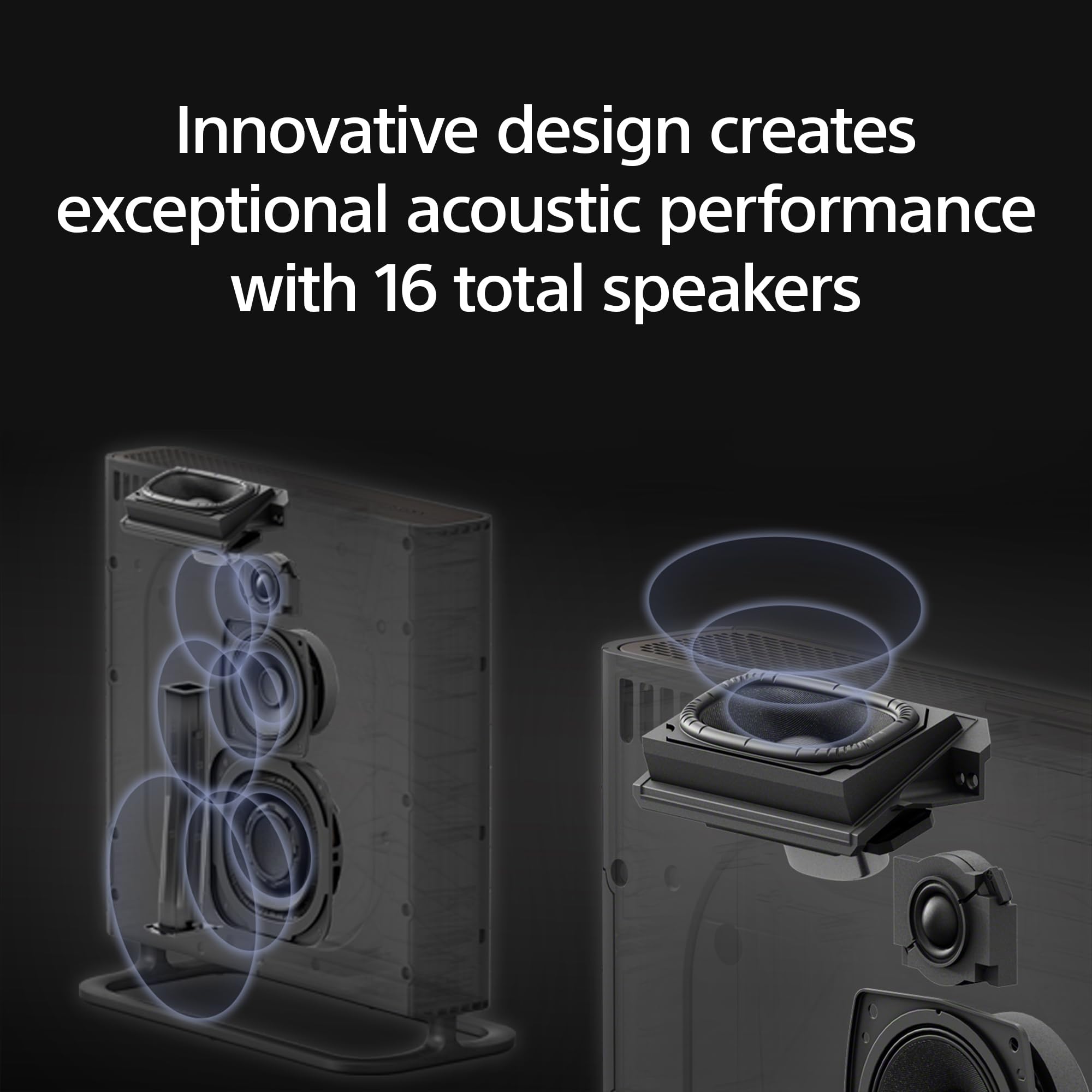 Sony BRAVIA Theater Quad 16-Speaker Home Theater Audio System with 4 Wireless Speakers, 360 Spatial Sound Mapping, Dolby Atmos/DTS:X Support, Room Calibration (HT-A9M2)