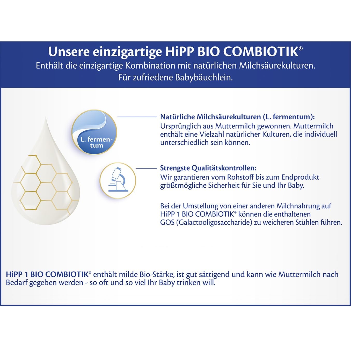 HiPP PRE Bio Combiotik (4 x 600g), Anfangsmilch von Geburt an, mit natürlichen Milchsäurekulturen, enthält nur Lactose als Kohlenhydrat, ideal zum Zufüttern
