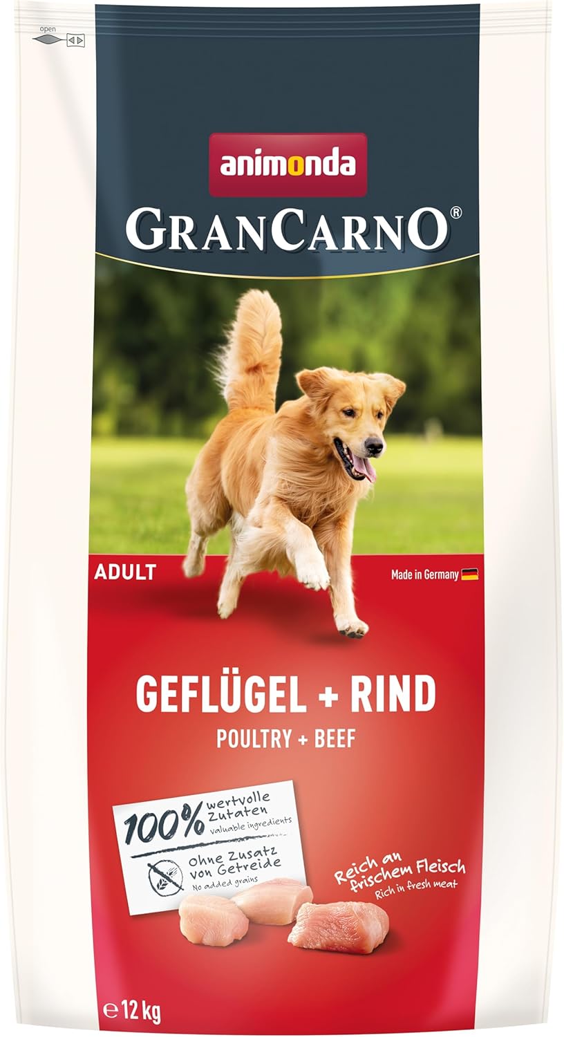 animonda GranCarno Adult Deftige Variation (6 x 800 g), Hundenassfutter für ausgewachsene Tiere, Nassfutter für Hunde mit 100% frischen, fleischlichen Zutaten, Hundefutter ohne Getreide